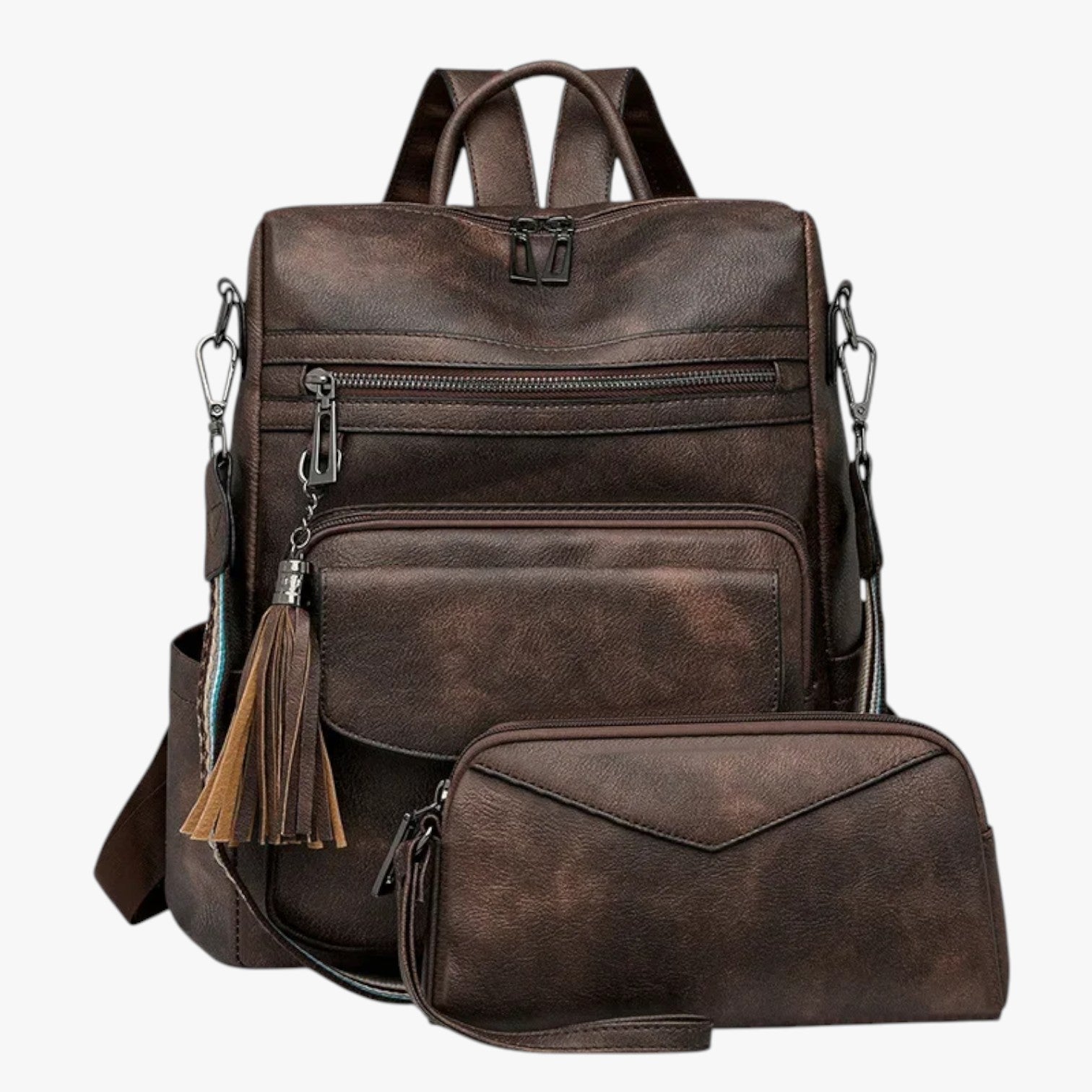 Avianna | Elegant og rummelig læderrygsæk - Kaffe - Avianna | Elegant og rummelig læderrygsæk - €25 - {{ product_tags }