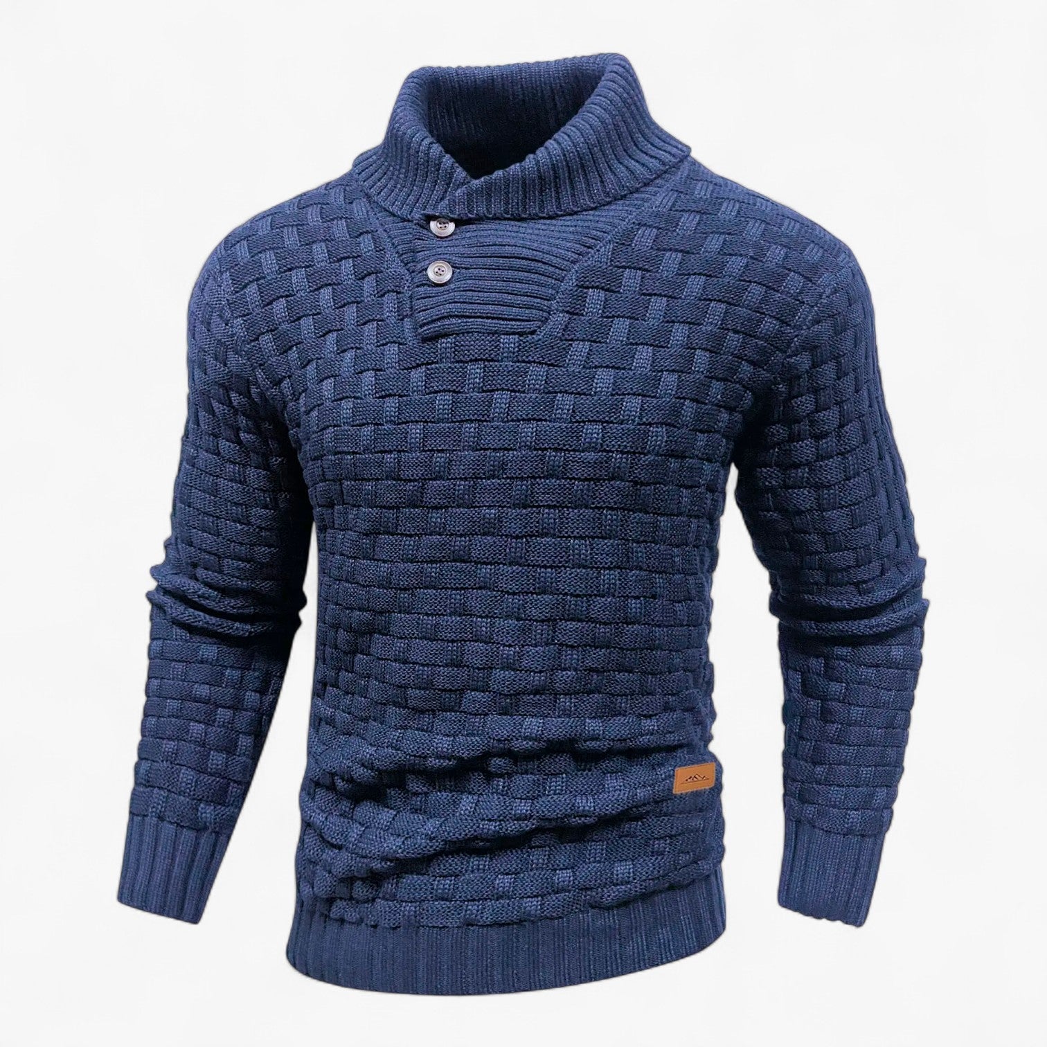 Nathan | Mænds varm vinterstrikkede rundhalsede bløde sweatere - Marineblå - Nathan | Mænds varm vinterstrikkede rundhalsede bløde sweatere - €25 - {{ product_tags }