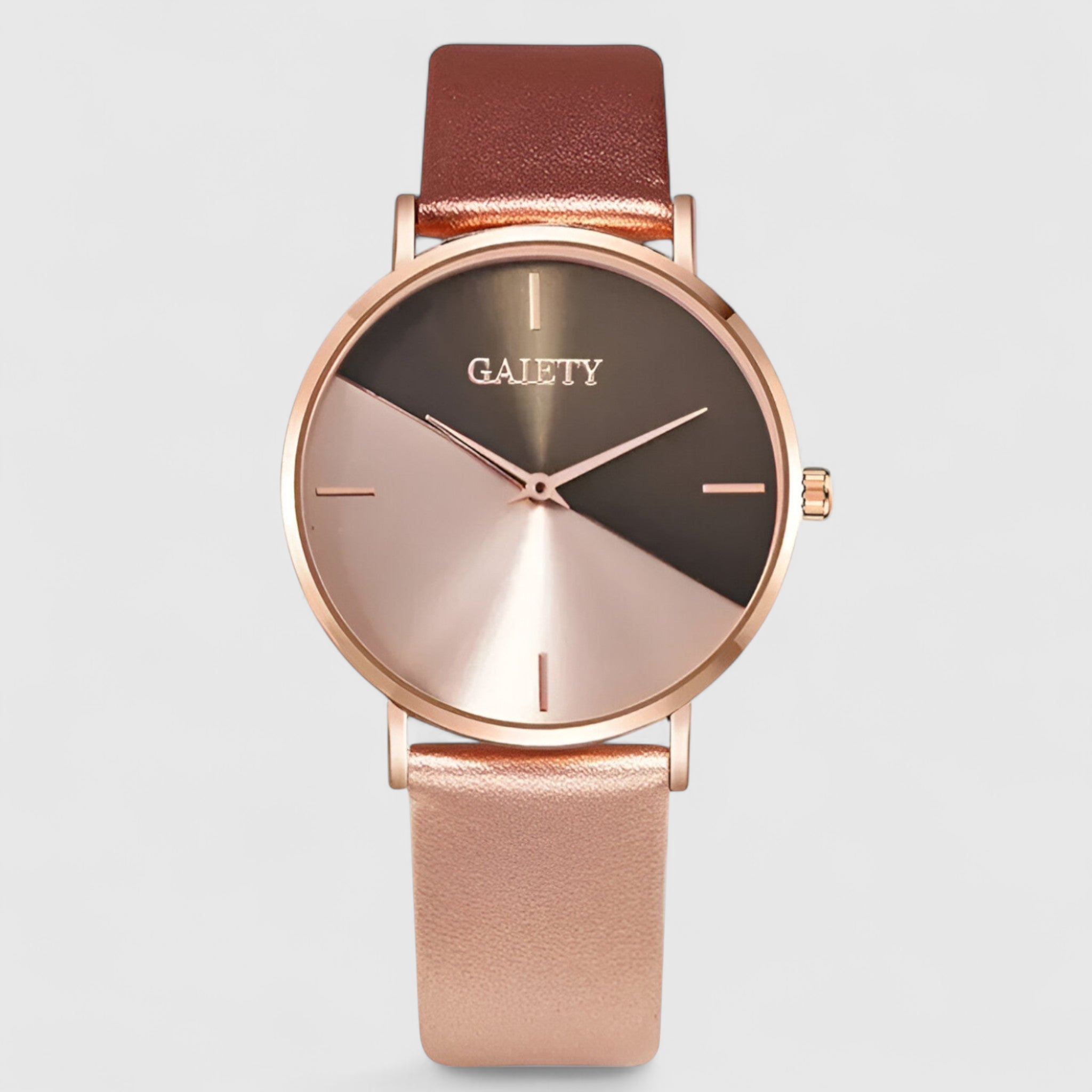 Esme | Elegant tofarvet ur med lænke - Brun - watches - {{ product_tags }
