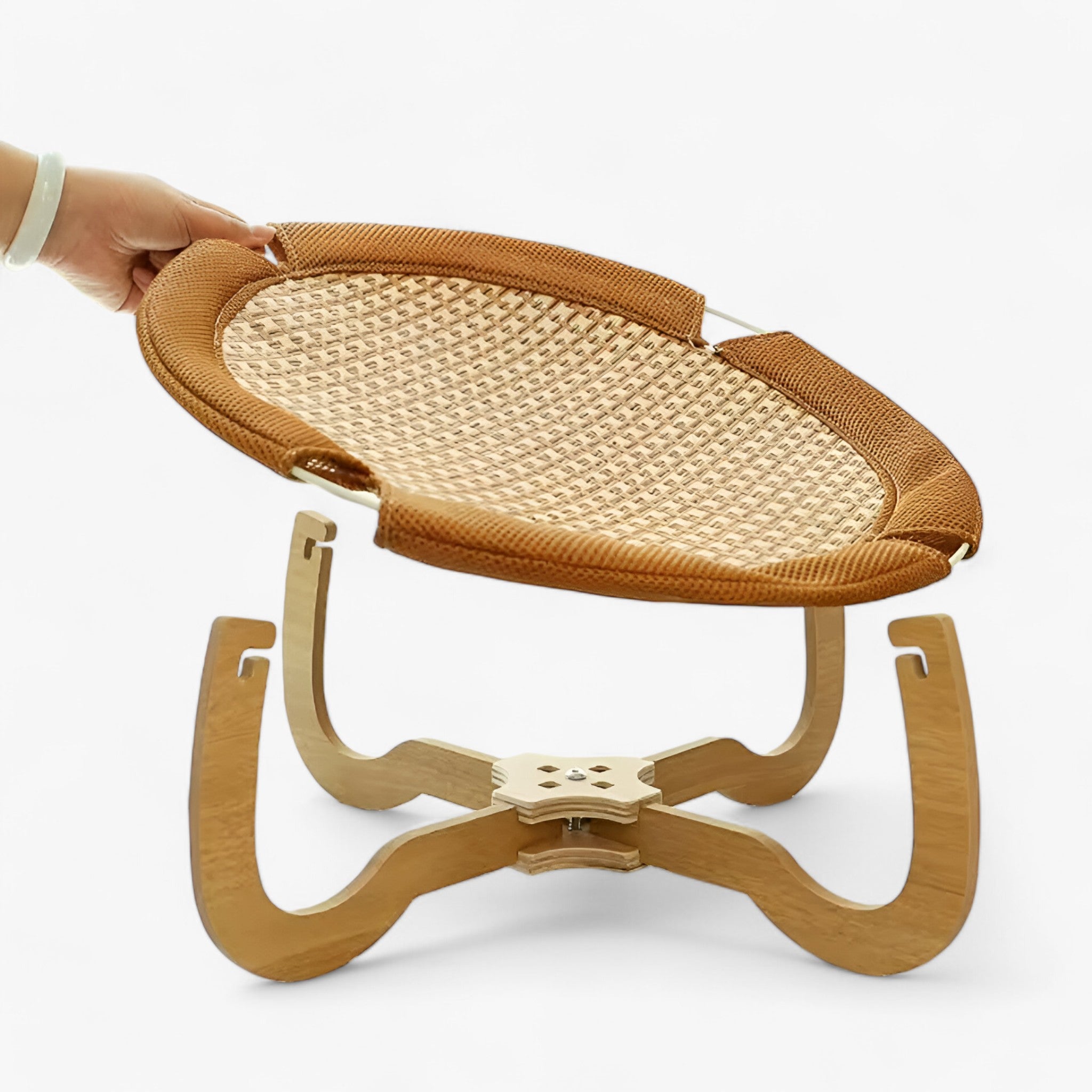 Nova | Træ kattenbed med robust hængekøje - - house & garden - {{ product_tags }