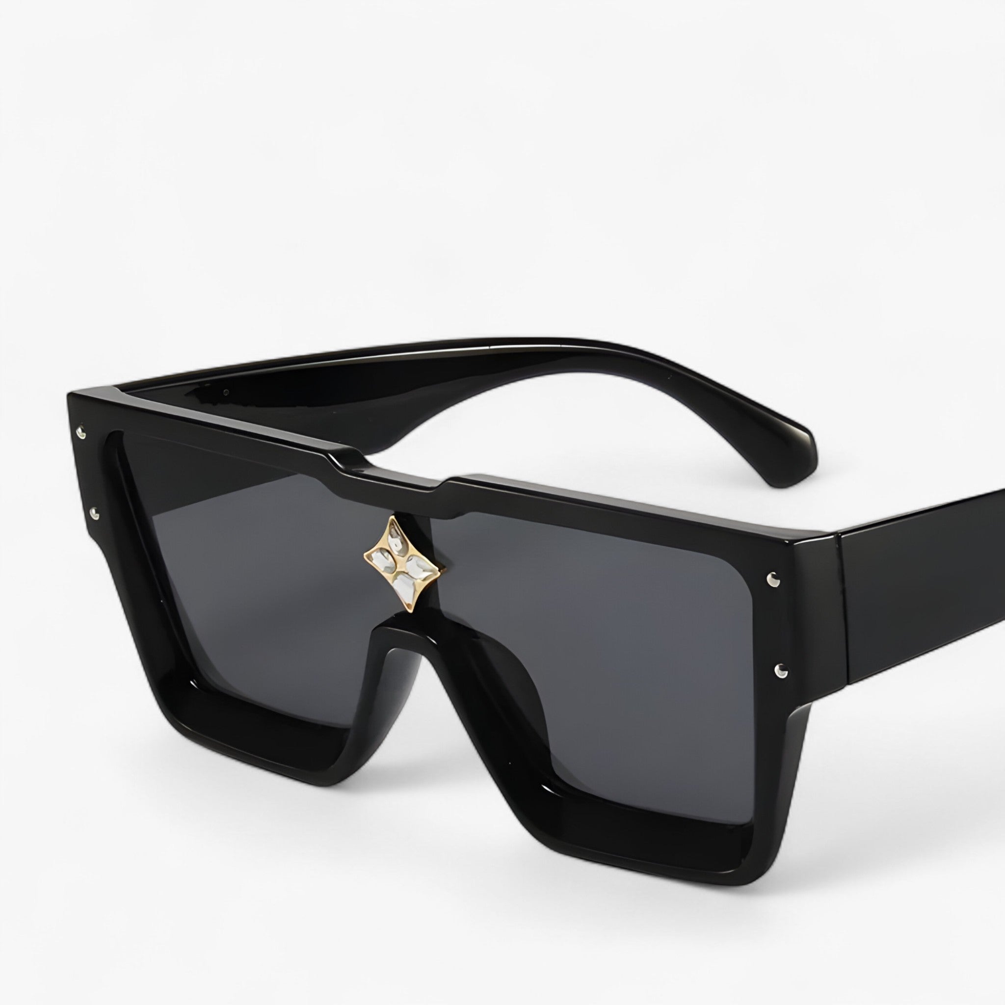 Hendrik | Punk spejlede firkantede solbriller - Sort Grå - men's fashion - {{ product_tags }