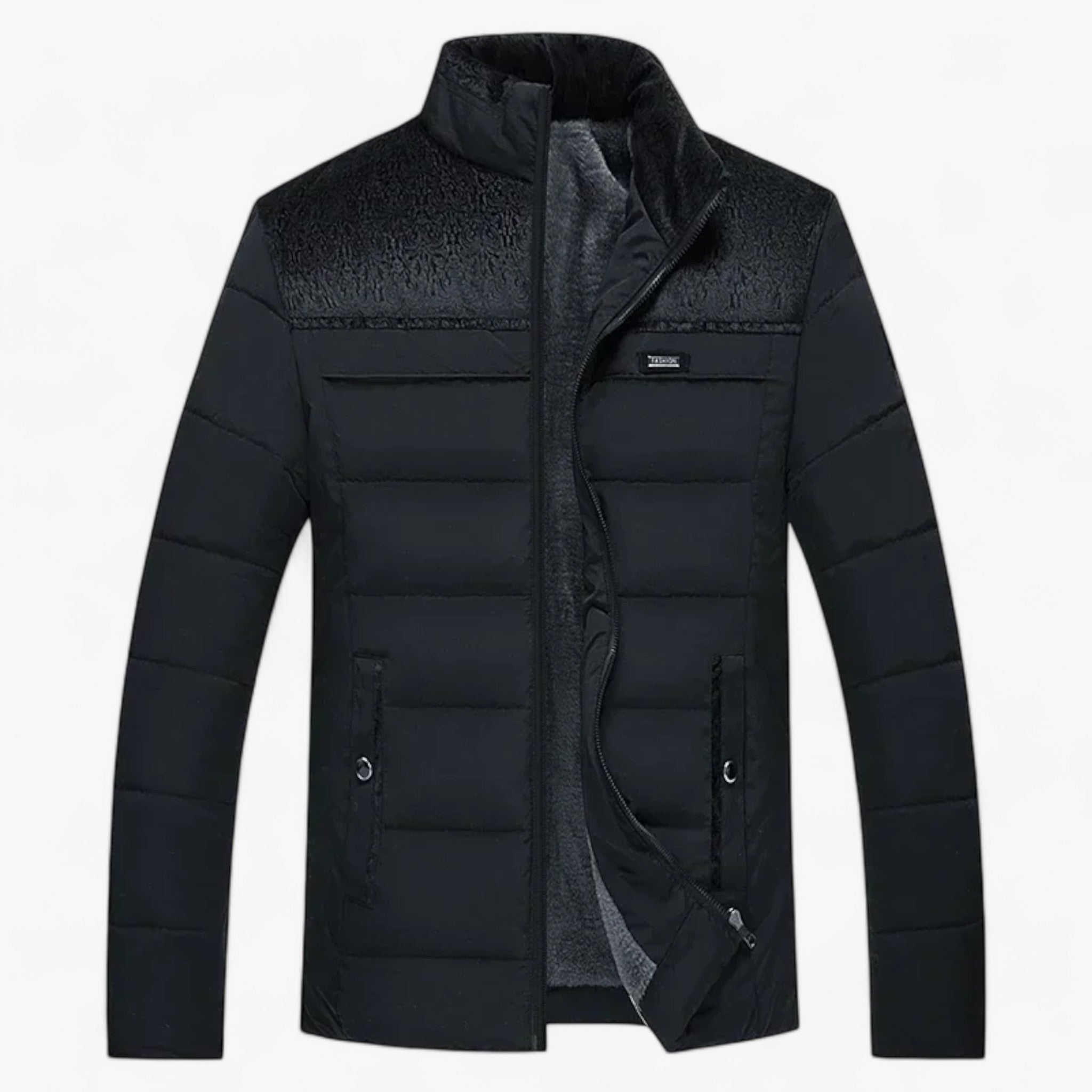 Noah | Varm Vinter Parka med Plush Foring - Sort - winter - {{ product_tags }