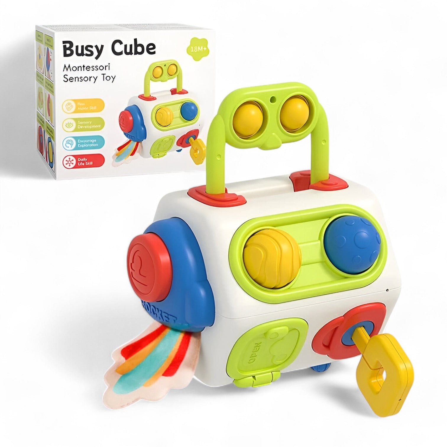 Stellan | Montessori Kubus – Sensorisk Legetøj til Småbørn - - baby - {{ product_tags }