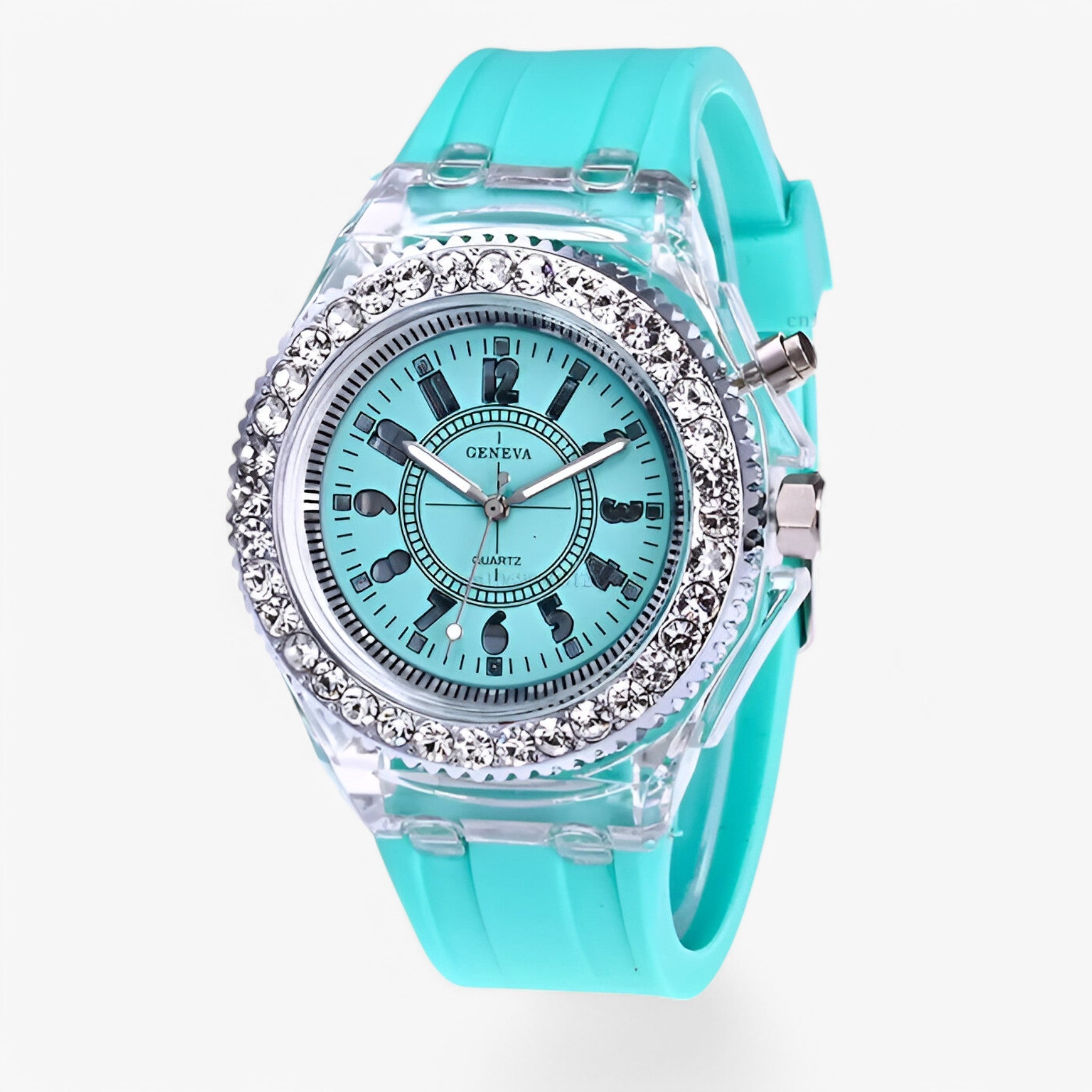 Francis | LED lys gel ur - Lysegrøn - watches - {{ product_tags }