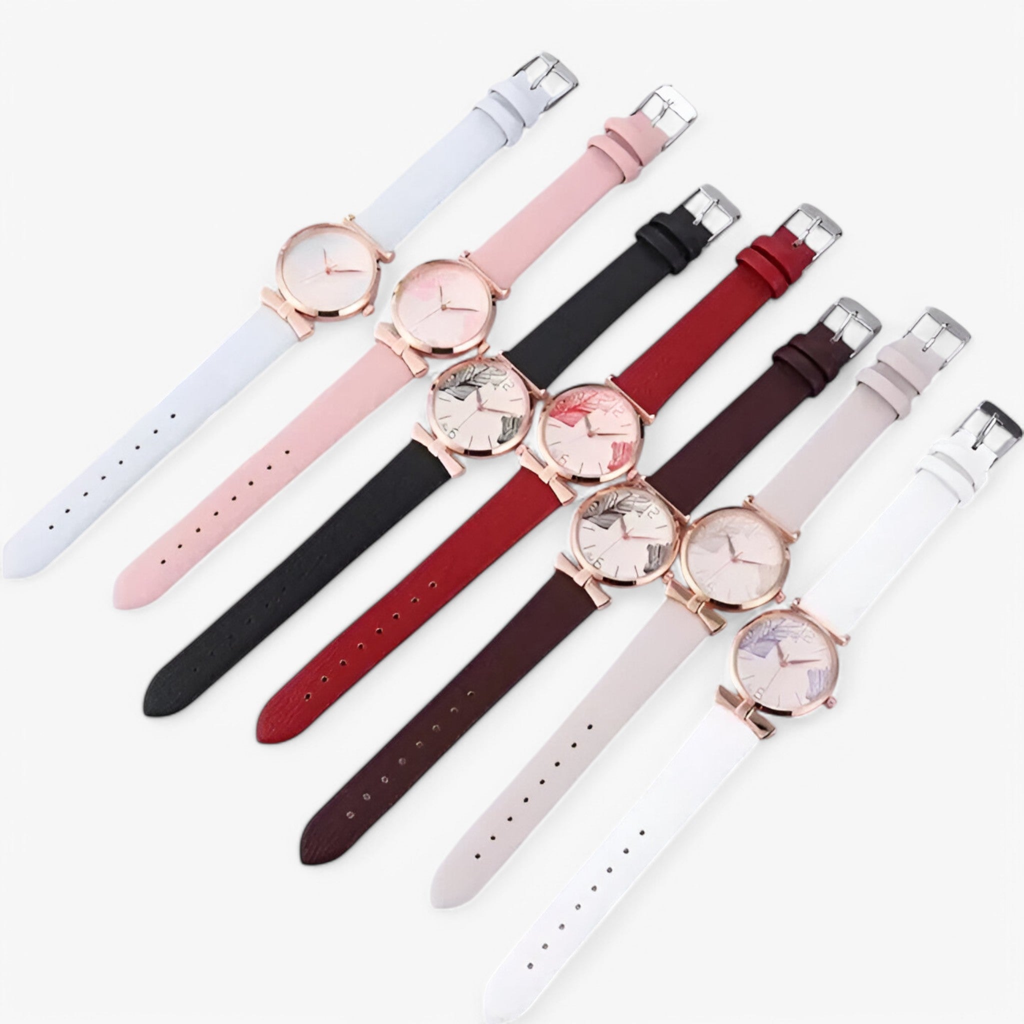 Lesley | Dameur med digitalt quartz urværk og bladmotiv - - watches - {{ product_tags }