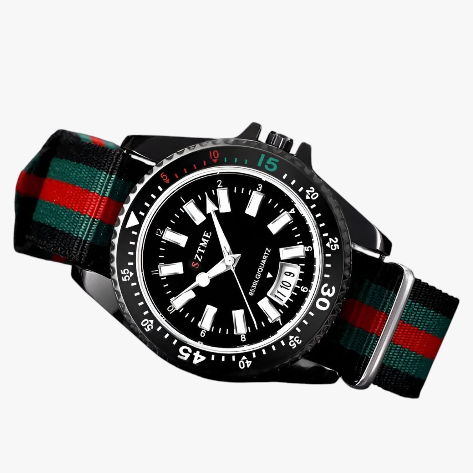 Lincoln | Elegant ur med nylonrem og natlys - - watches - {{ product_tags }