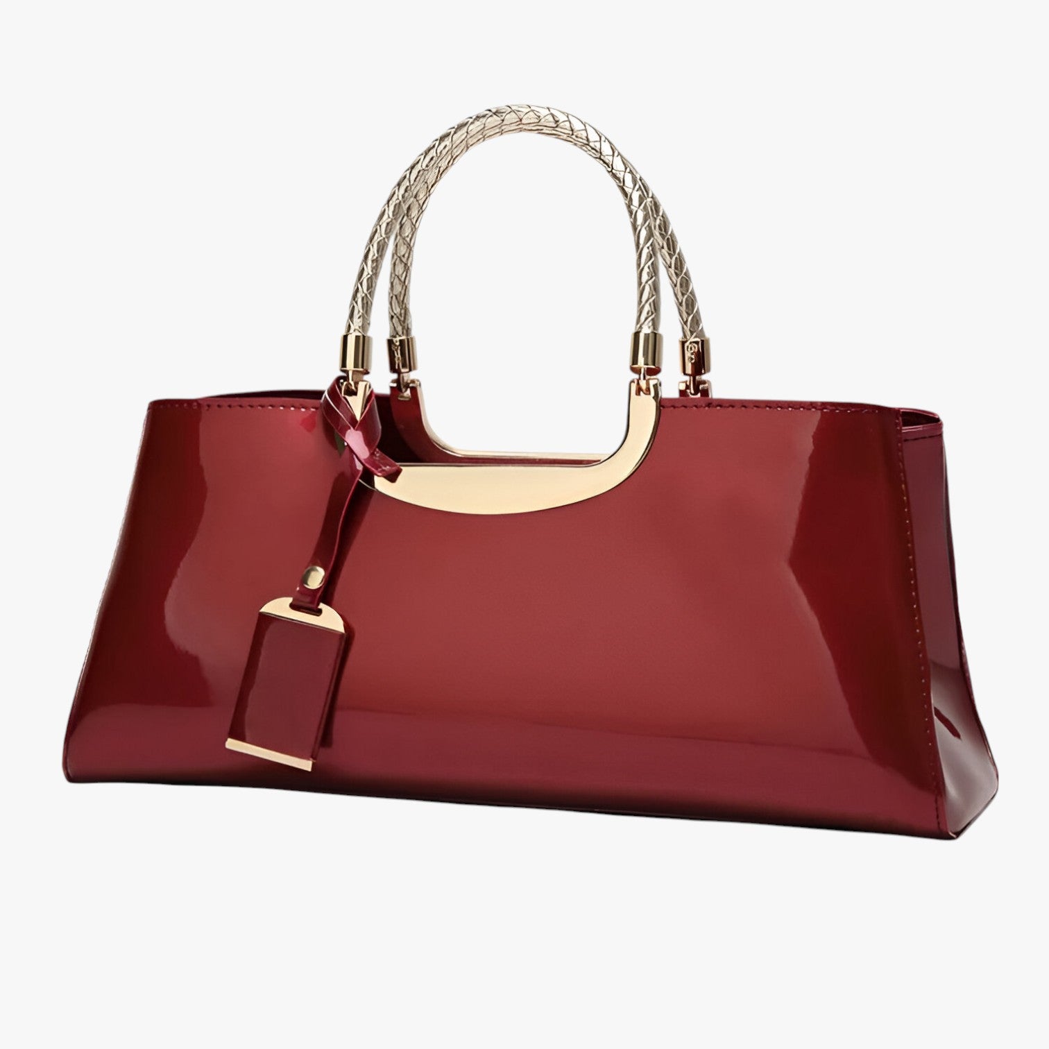 Adele | Elegant letvægtslæderhåndtaske til skulderen - Bourgogne - bags - {{ product_tags }