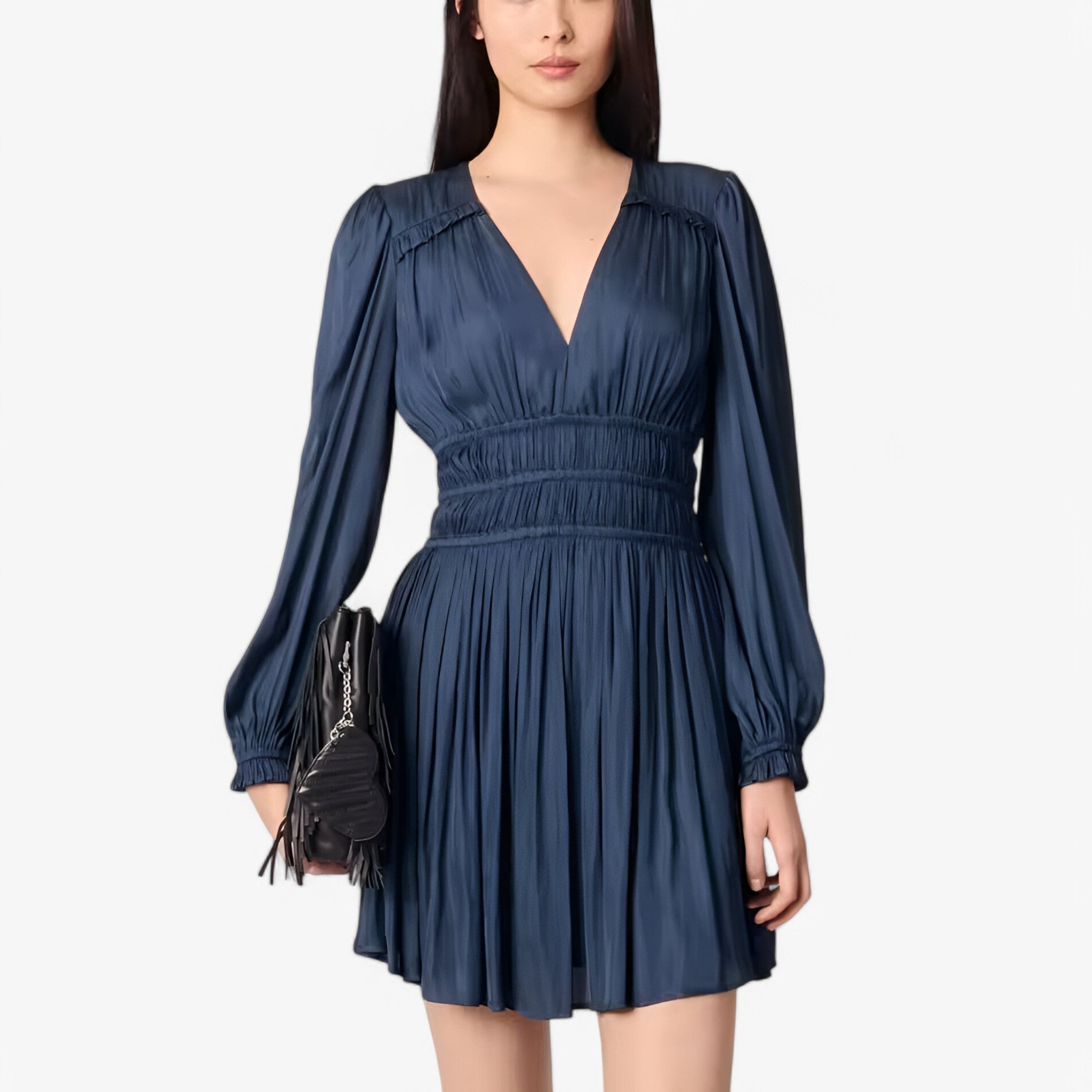 Valentina | Elegant kjole i simuleret silke - - women's fashion - {{ product_tags }