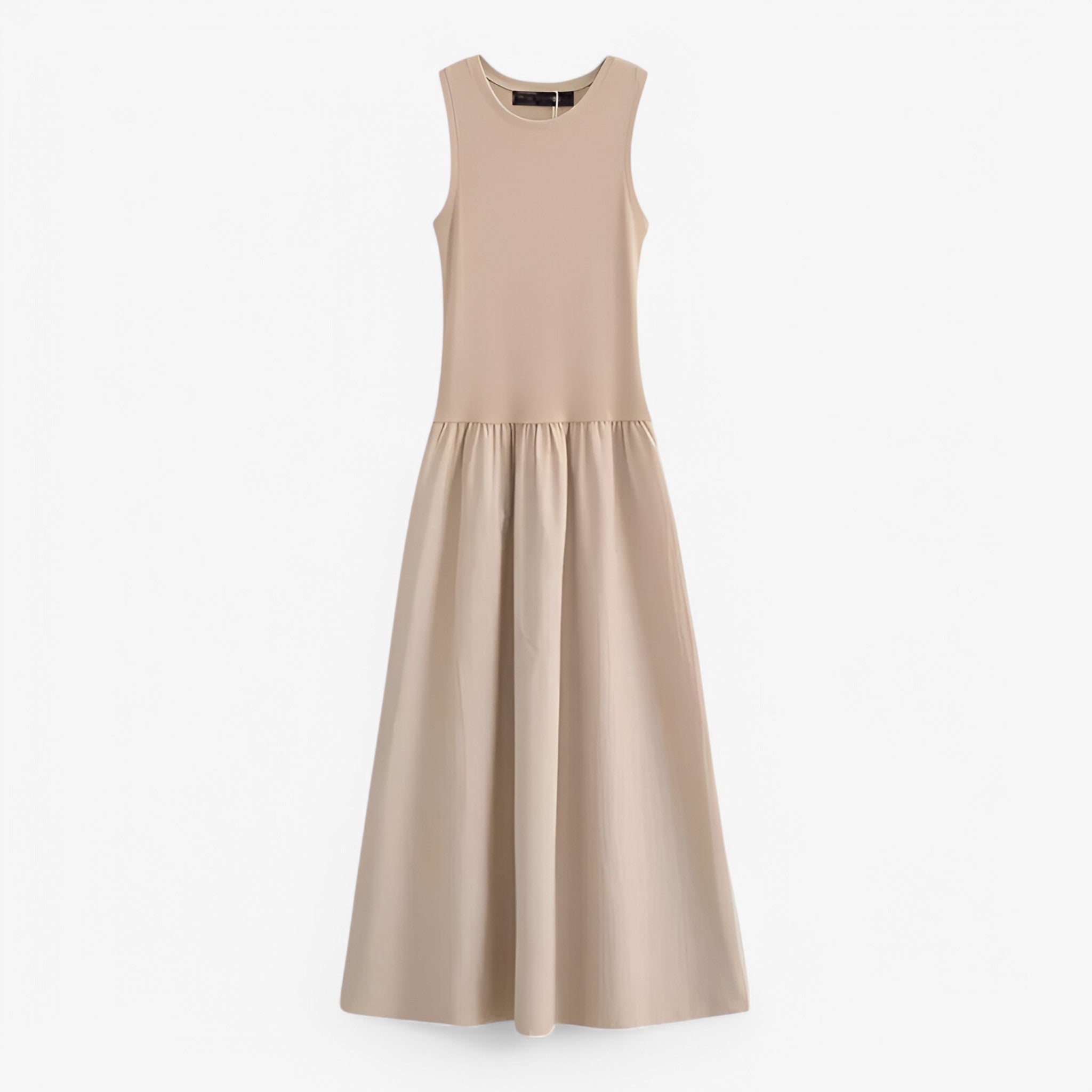 Aria | Midi kjole - Elegant og komfortabel - Khaki - women's fashion - {{ product_tags }