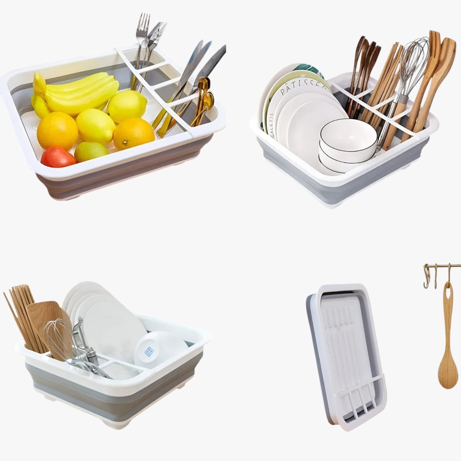 Darian | Compatto og ordnet - Sammenklappelig pladsbesparende opvaskestativ - - house & garden - {{ product_tags }