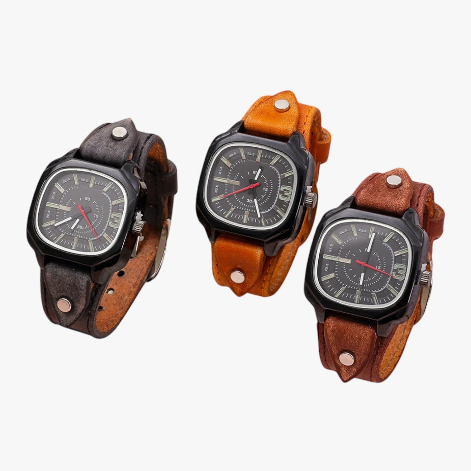 Lucca | Vintage ur med læderrem - - watches - {{ product_tags }