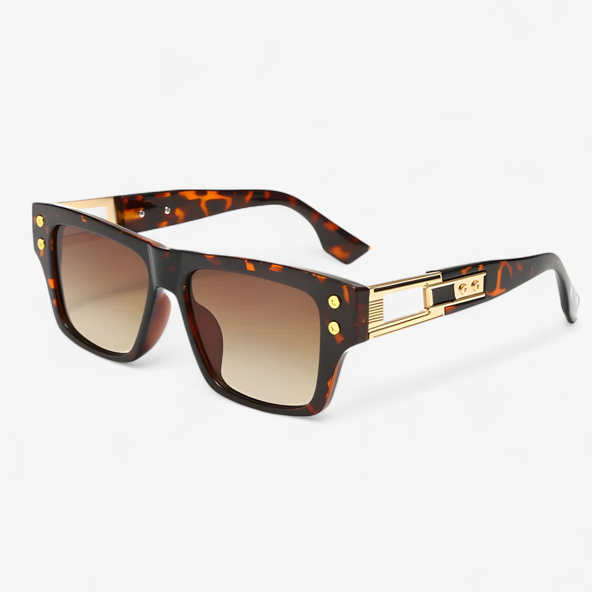Romy | Unisex firkantede vintage solbriller - Leopardo Come immagine - other - {{ product_tags }