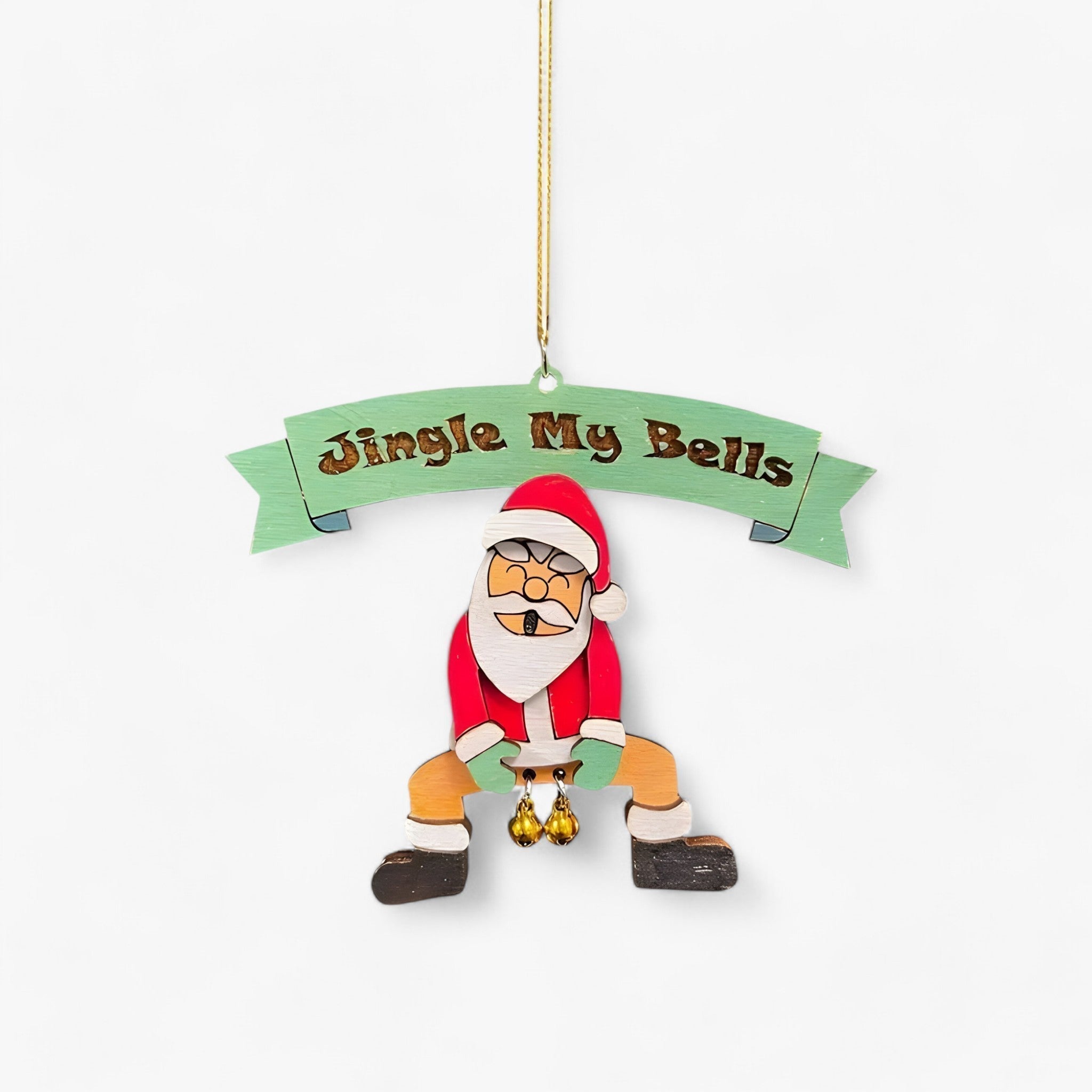 Klæd Mine Klokker | Sjovt juleornament - Klokkeophæng nisse til juletræet og nytårsdekoration - Menneske 6 STK - christmas - {{ product_tags }
