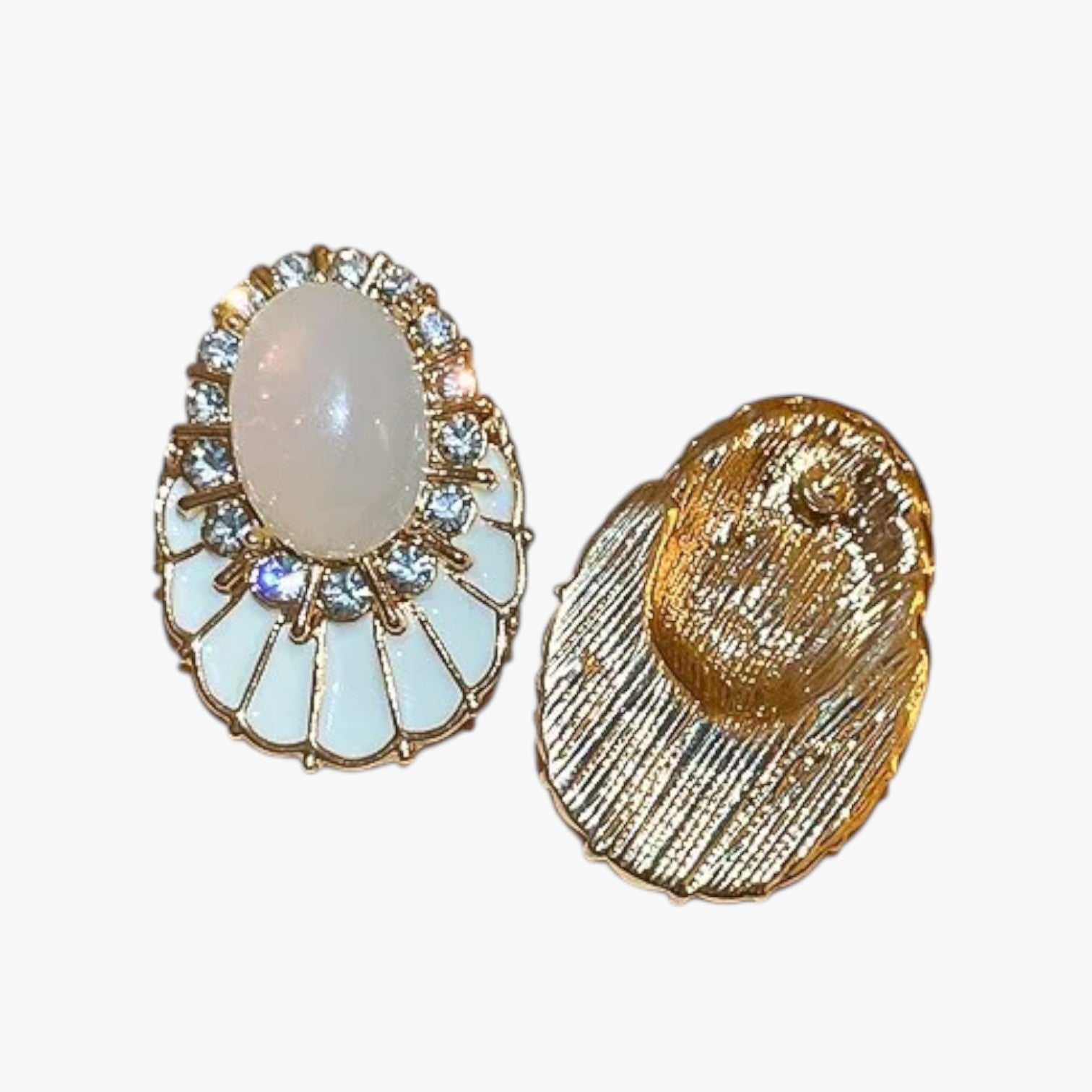 Thea | Elegant hvide olie øreringe med hængende vedhæng - - Thea | Elegant hvide olie øreringe med hængende vedhæng - €25 - {{ product_tags }
