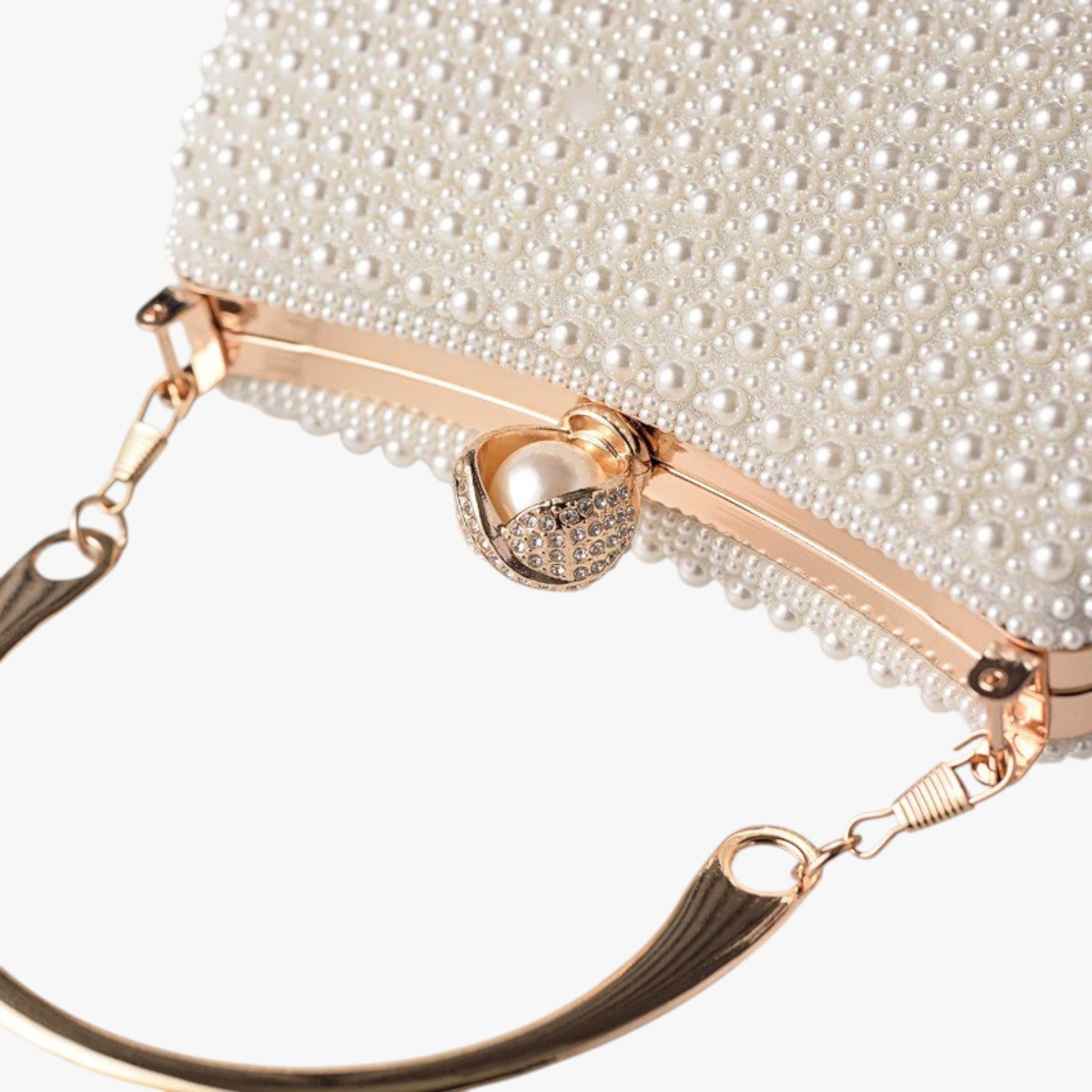 Aviana | Elegant perle eveningtaske med kædehåndtag - - other - {{ product_tags }