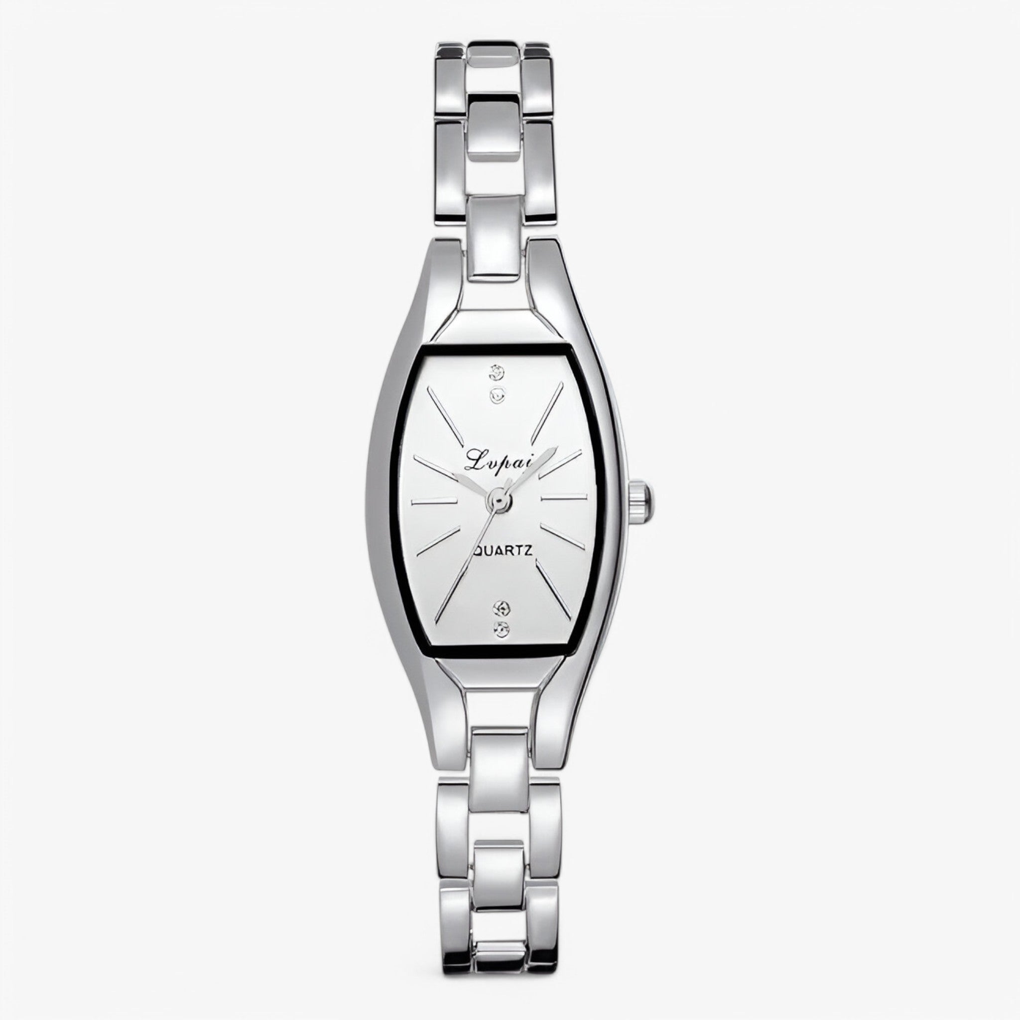 Léa | Minimalistisk dameur med lille urskive og diamantdetaljer - Sølv hvid - watches - {{ product_tags }