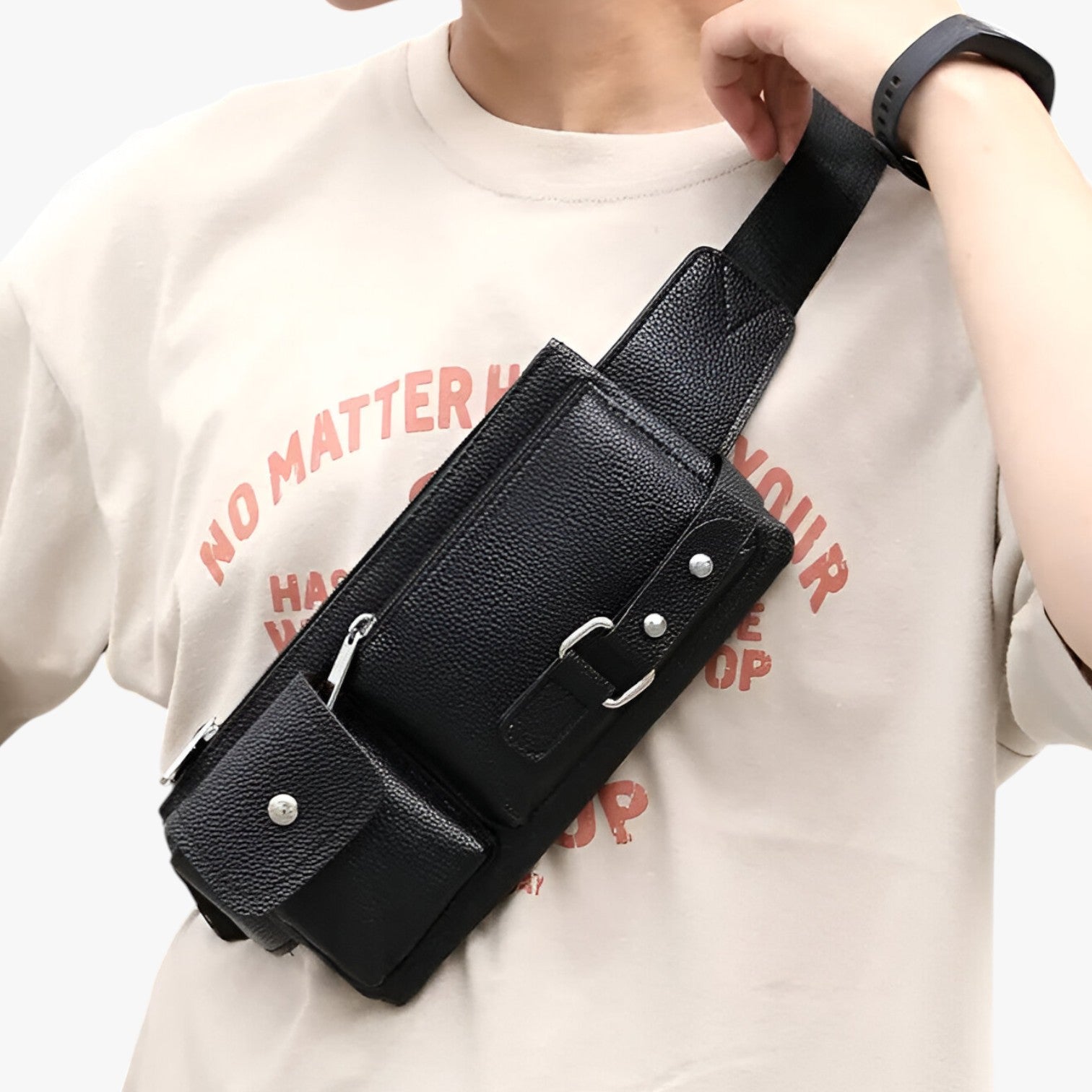 Azriel | Multifunktionel læder bæltetaske - - bags - {{ product_tags }