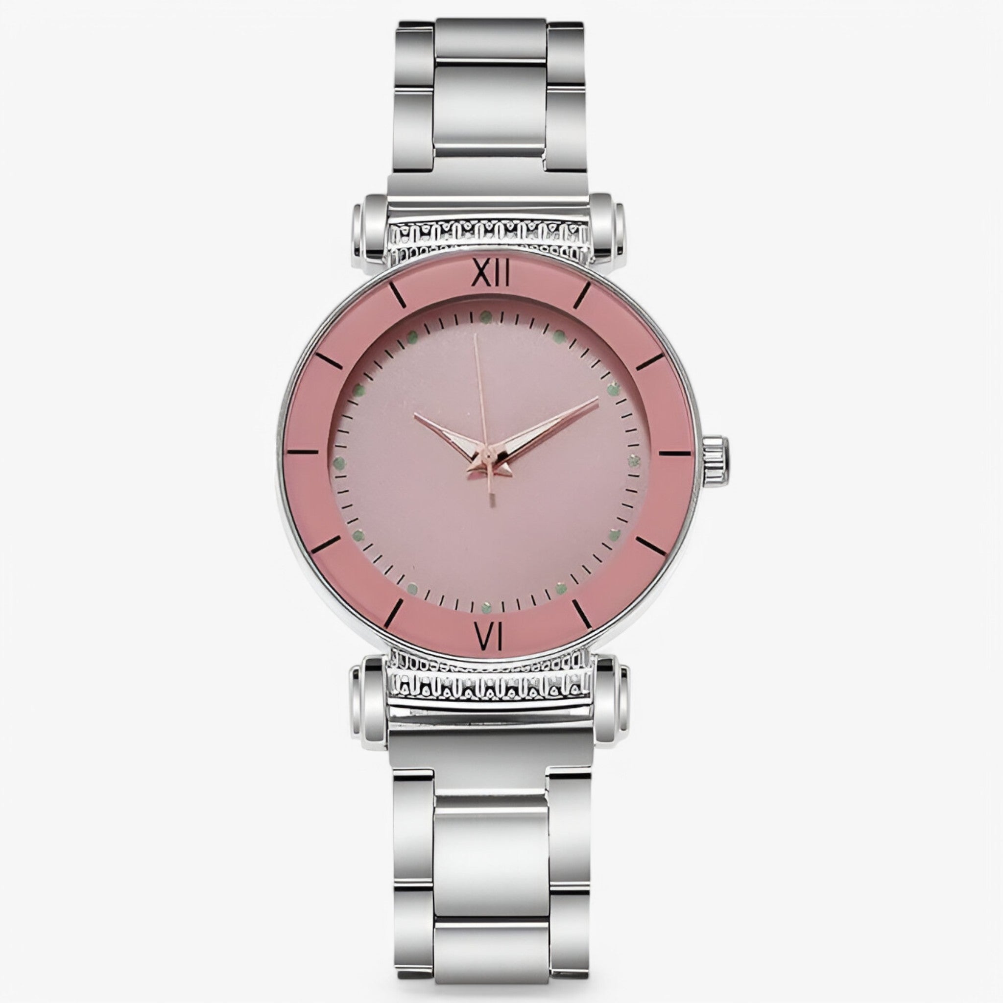 Julia | Elegant smukt stålur - lyserød - watches - {{ product_tags }