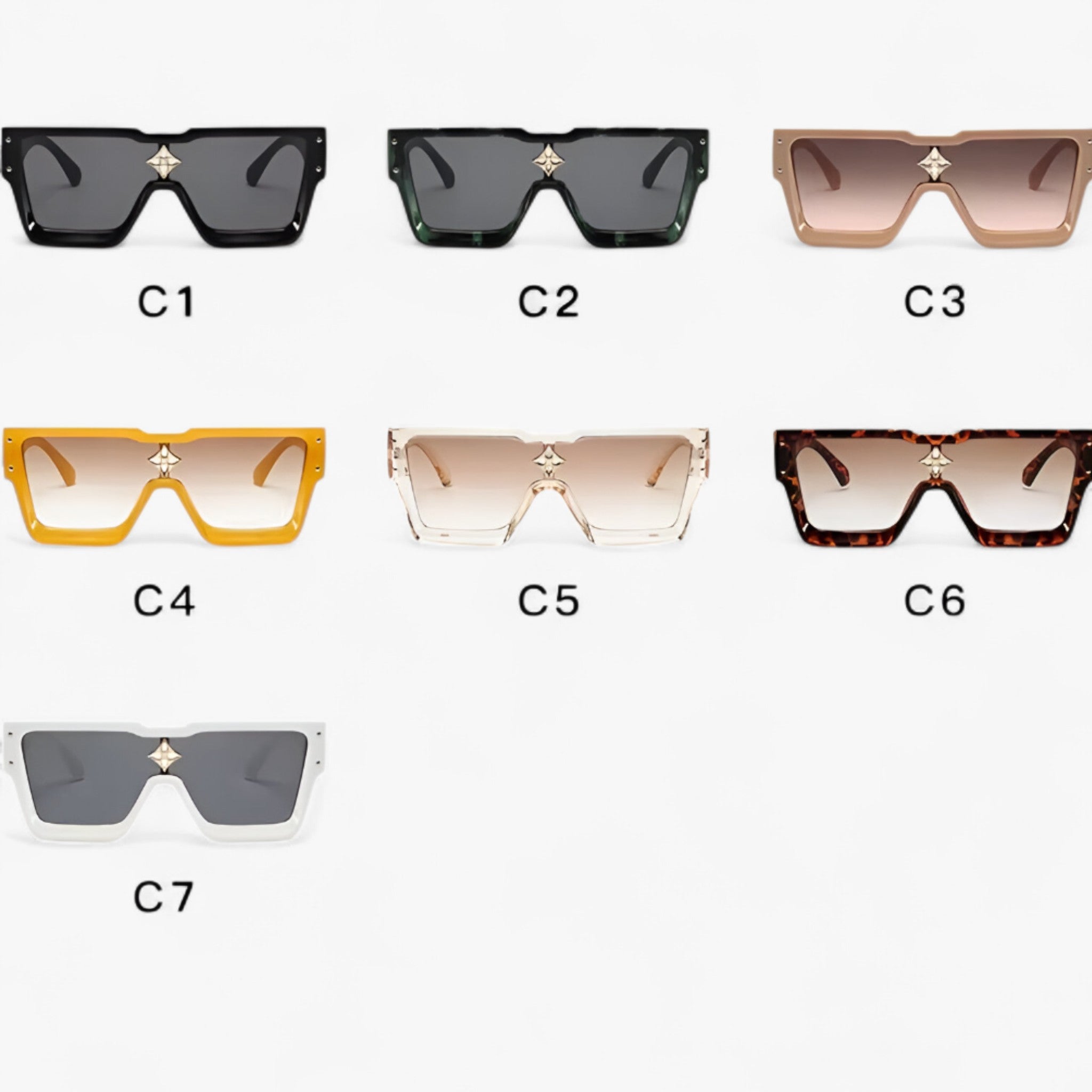 Victor | Unisex firkantet solbrille med UV400-beskyttelse - - men's fashion - {{ product_tags }