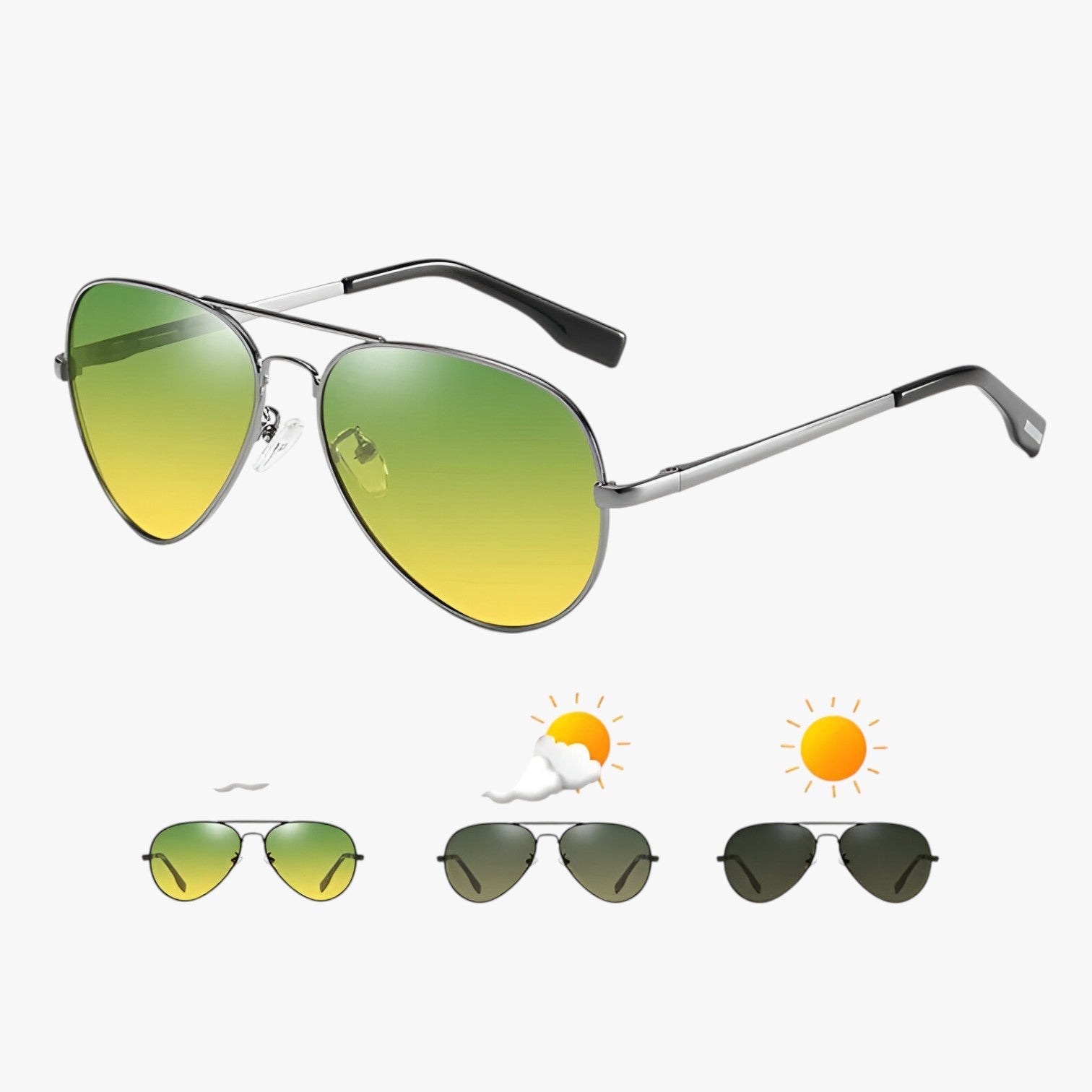 Matteo | Kameleon solbriller til ethvert lys - sølv - men's fashion - {{ product_tags }