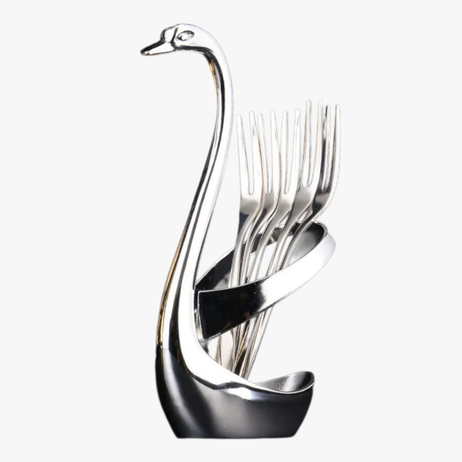 Finnley | Elegant svaneformet bestikholder - Base Argento 5Pz Gaffel - Finnley | Elegant svaneformet bestikholder - €25 - {{ product_tags }