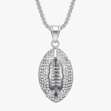 Jayson | Rugby steel necklace with crystal