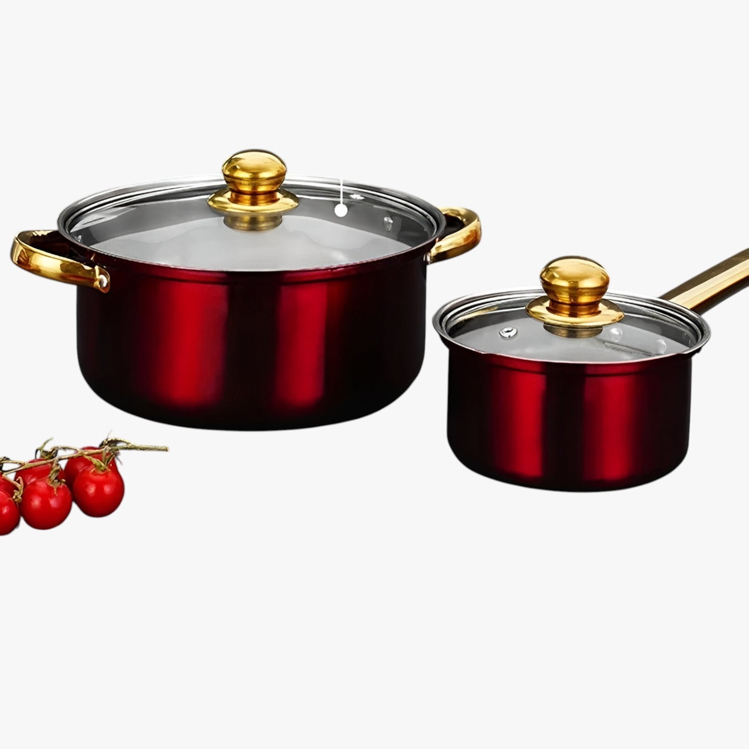 Janna | Sæt af gryder og pander på 12 dele – Tag madlavning med stil og alsidighed på alle komfurer - - house & garden - {{ product_tags }