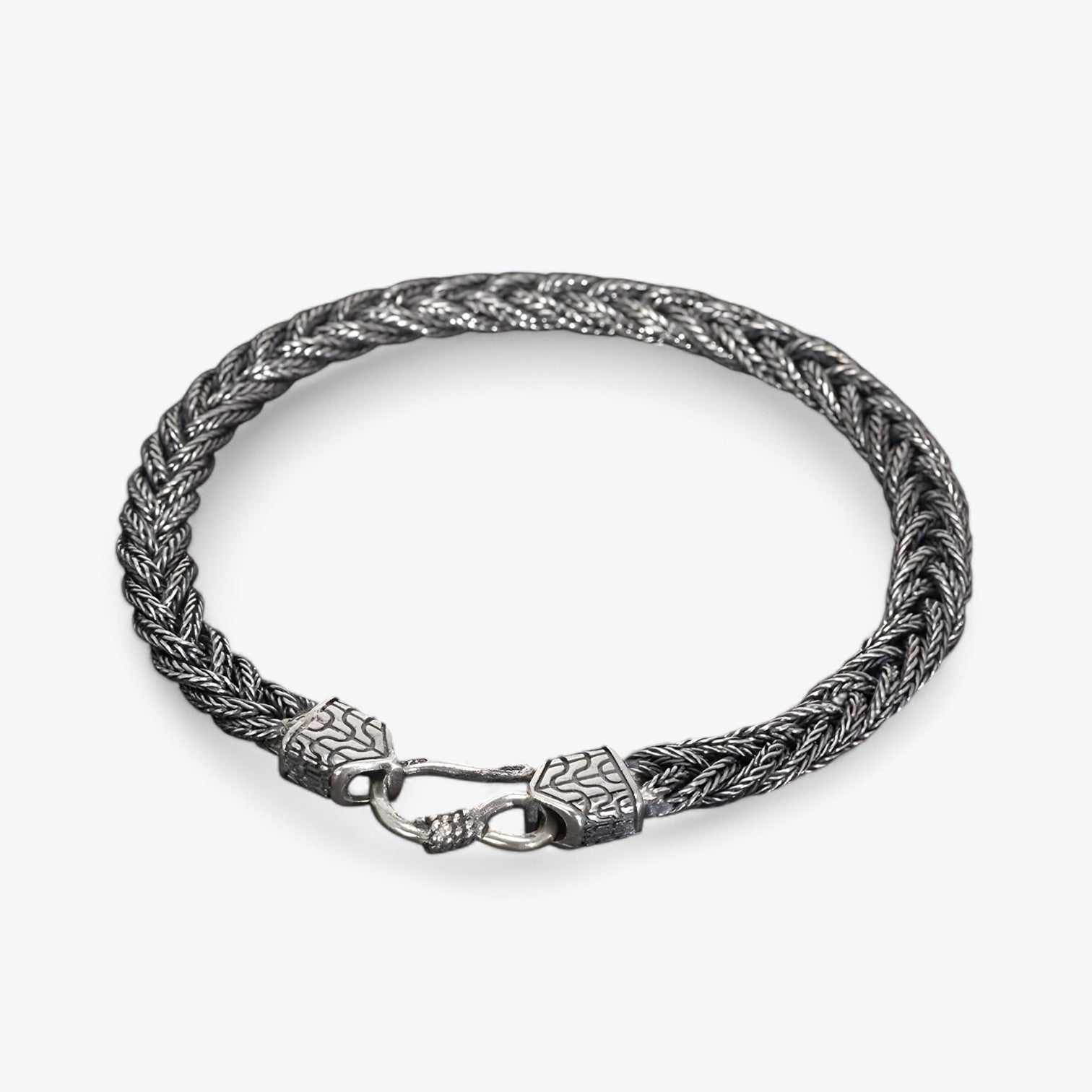 Konsta | Vintage Sølvarmbånd – Robuste, Håndvævede Elegance - - watches - {{ product_tags }