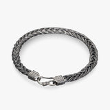 Konsta | Vintage Silver Bracelet - Robust, Handwoven Elegance