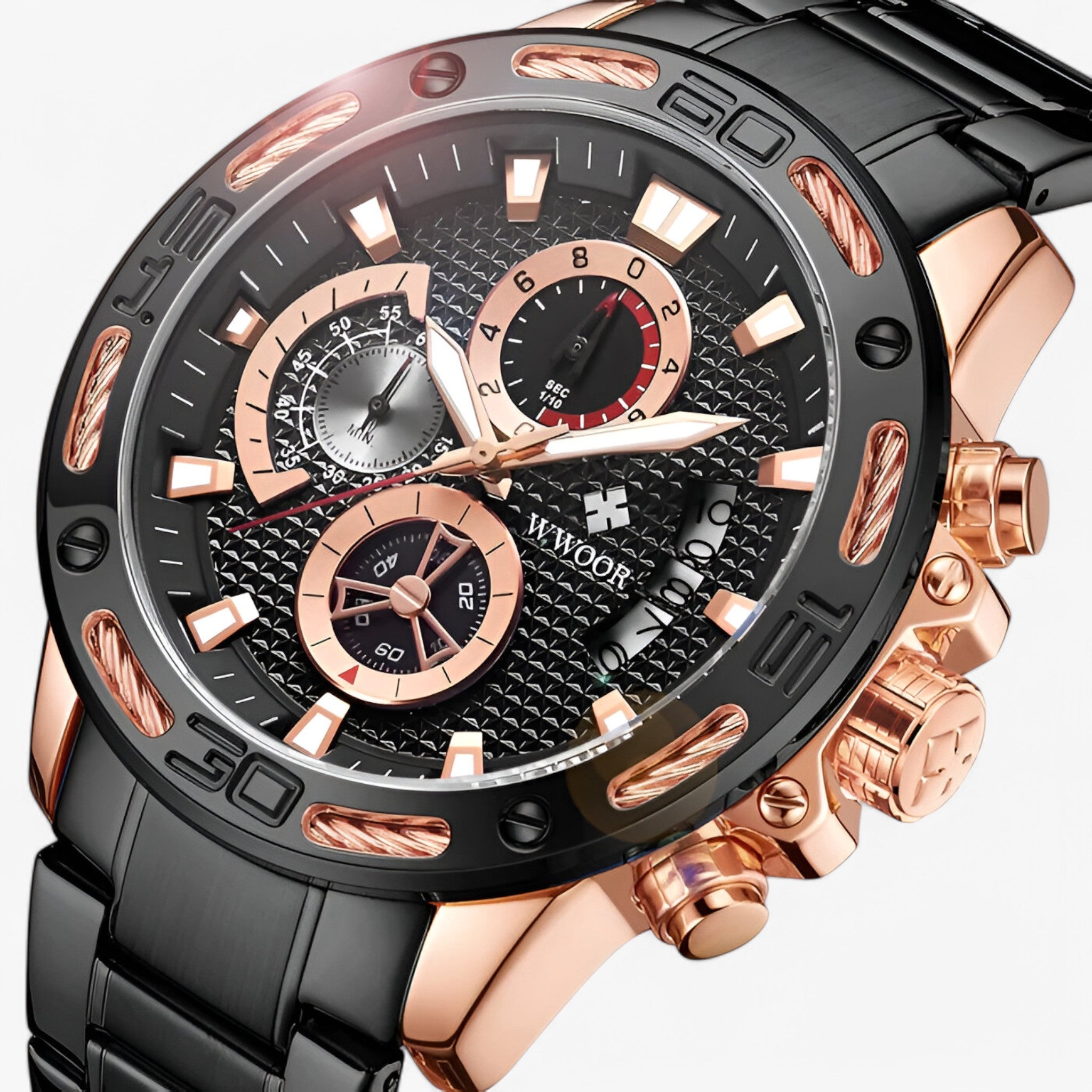 Linus | Luksus Chronograph ur lavet af rustfrit stål - - watches - {{ product_tags }