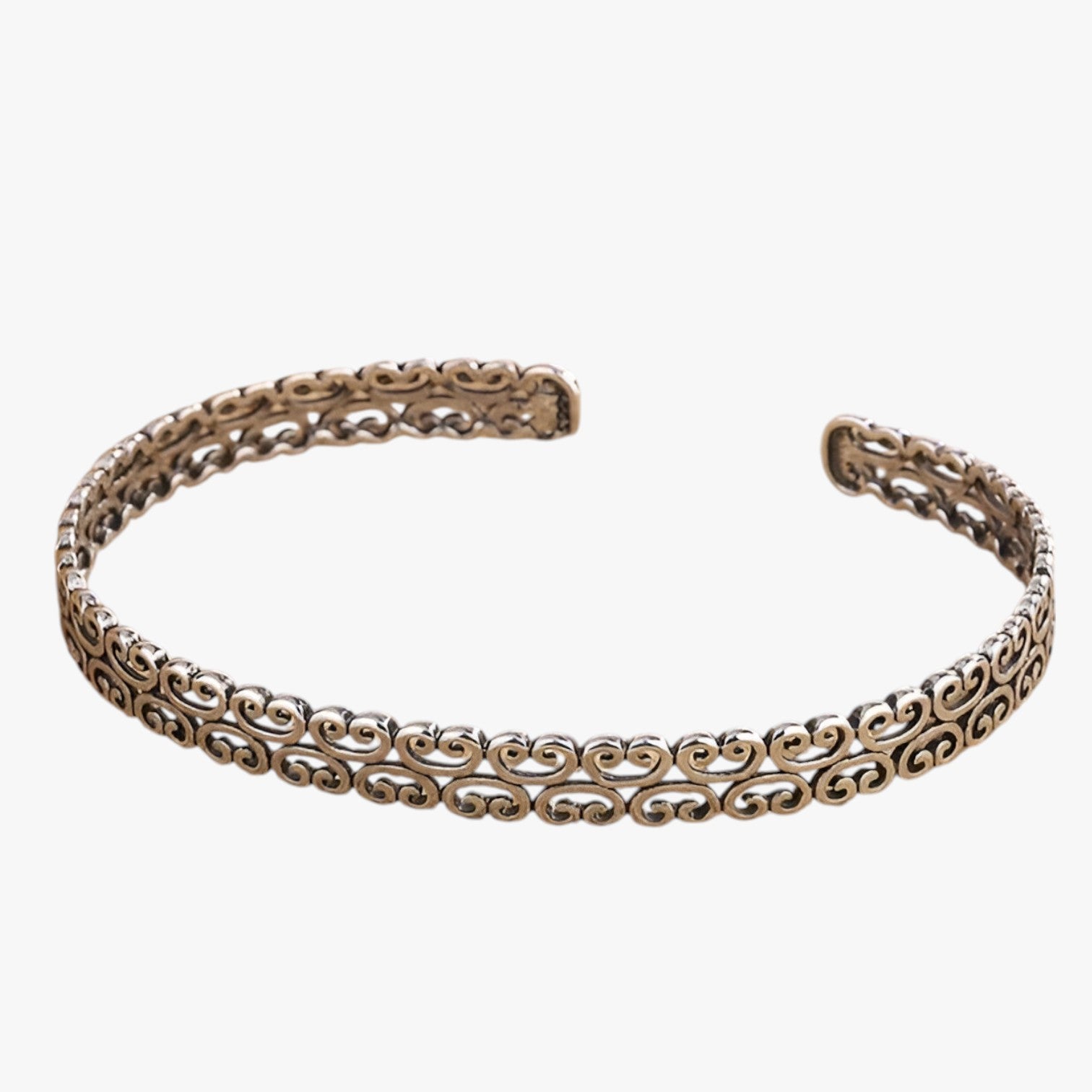 Dahlia | Elegante sølvmanchet med sky-mønster - - watches - {{ product_tags }