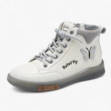 Diana | White boots in genuine leather in sneaker style - casual and elegant for everyday