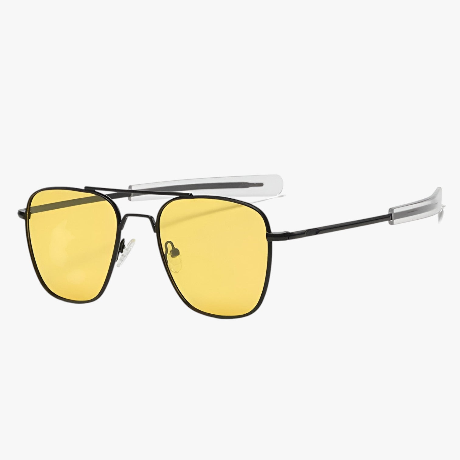 Max | Vintage solbriller i let metal - Gul Sort Polariseret - men's fashion - {{ product_tags }