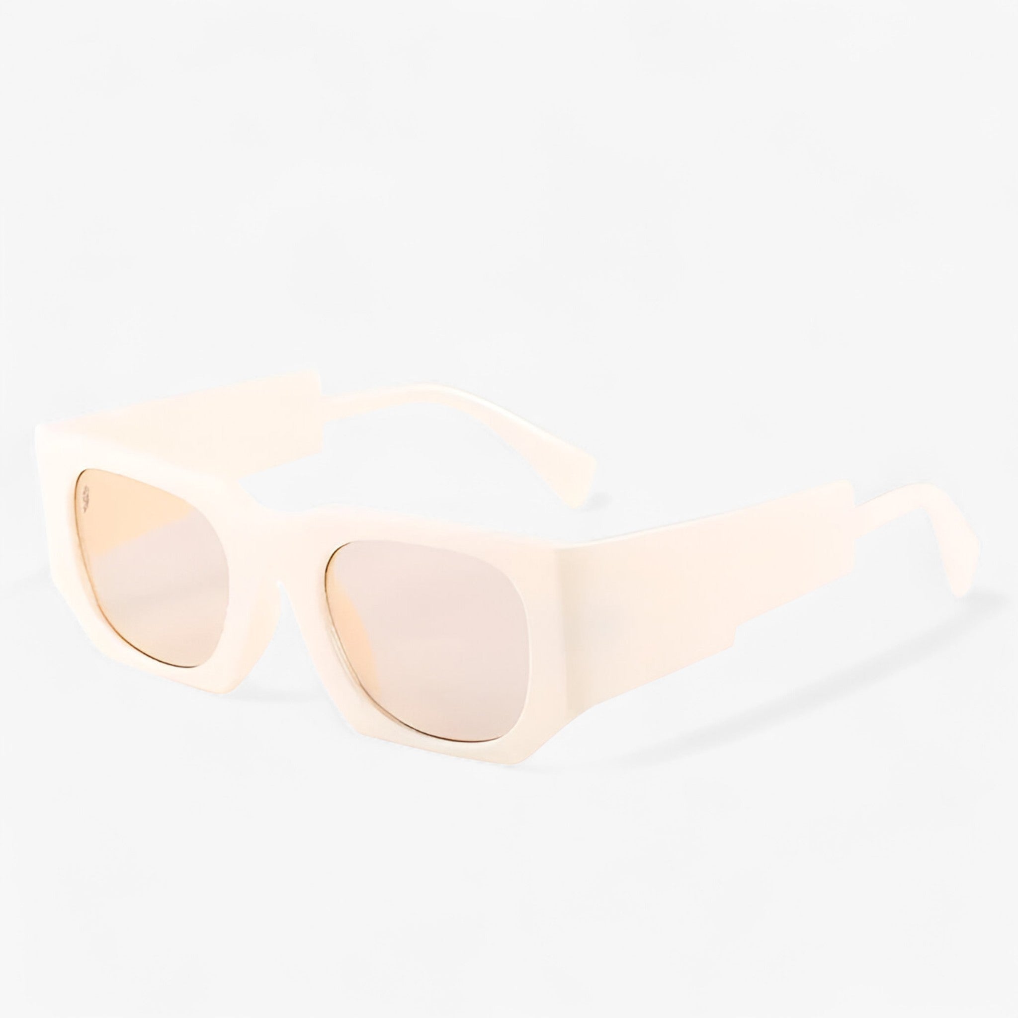 Axel | Rektangulære solbriller i punk-stil 2025 - beige te Som vist - men's fashion - {{ product_tags }