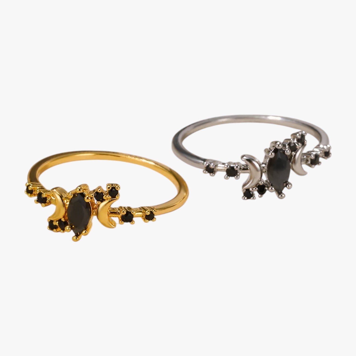 Irene | Sorte Maanring – Stilfuld, Bæredygtig & Fyldt med Symbolik - - watches - {{ product_tags }