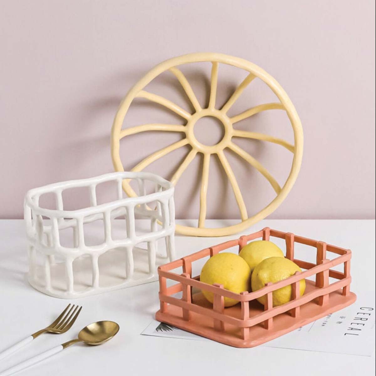 Har resin frugtskål | Skulptureret bakke - Stilren & Funktionel - - house & garden - {{ product_tags }