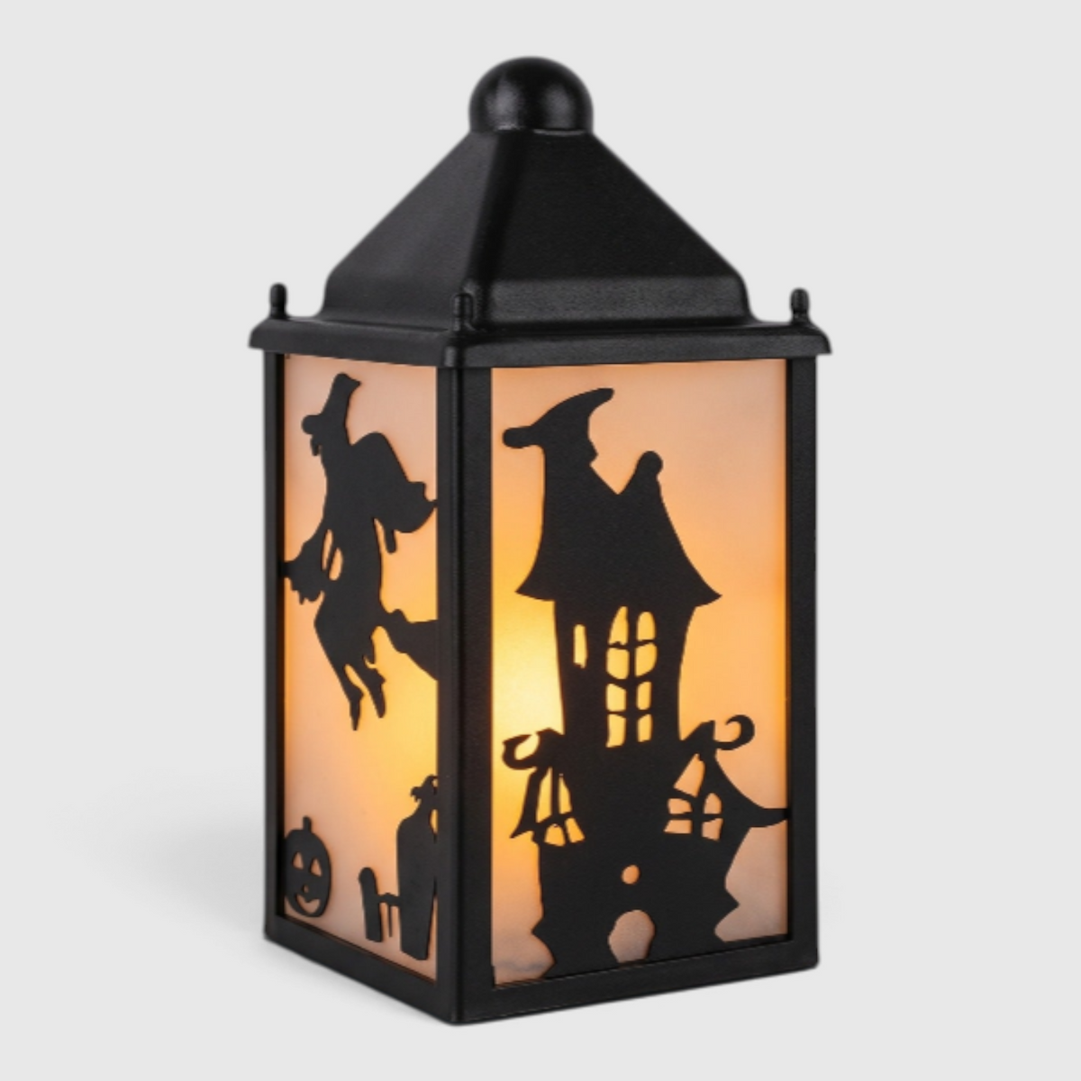 Halloween Lanterne Fyrfadsstage – Uhyggelig Glød-Dekoration - Sort - Halloween Tealight Holder - {{ product_tags }