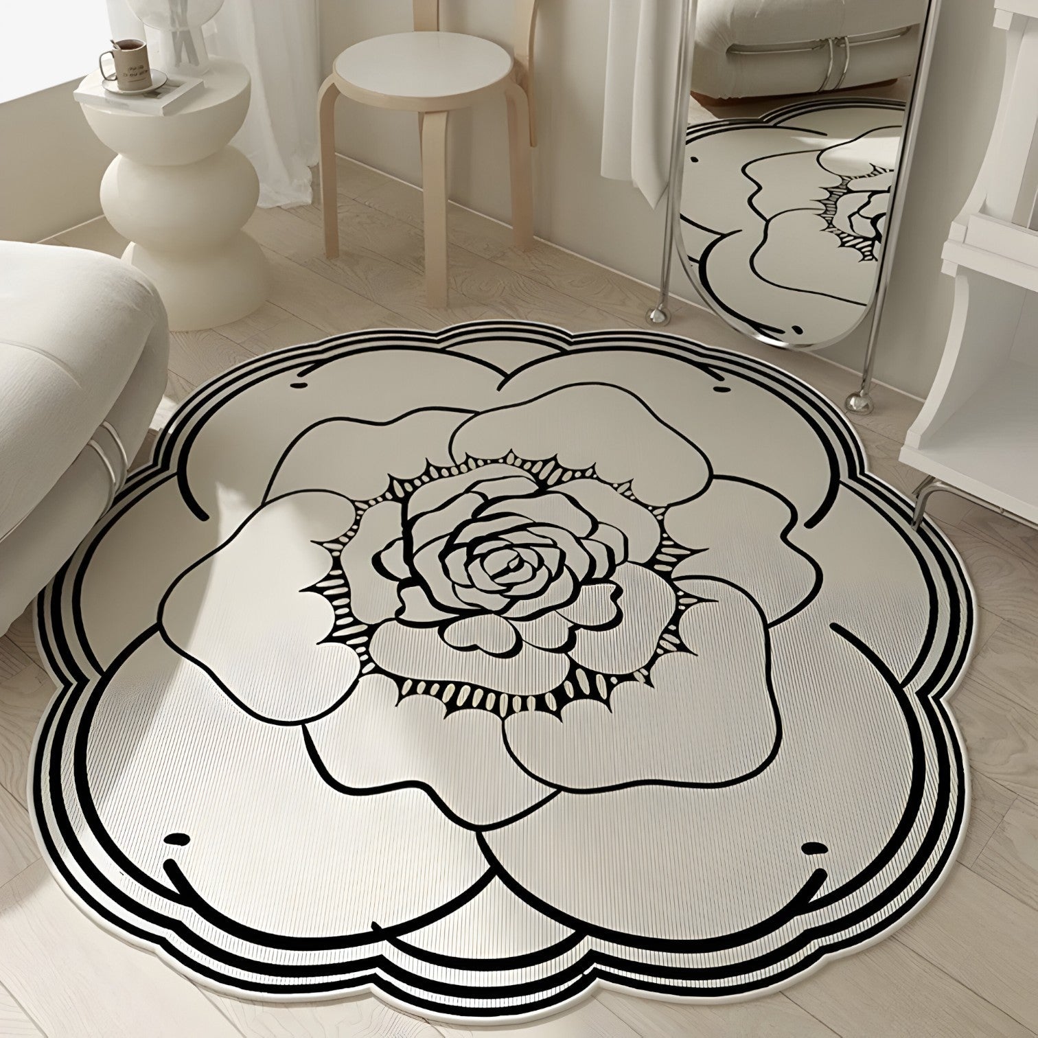 Frostine | Blomsterkrystal Gulvtæppe – Blødt, Stilfuldt & Antiskrid - - house & garden - {{ product_tags }