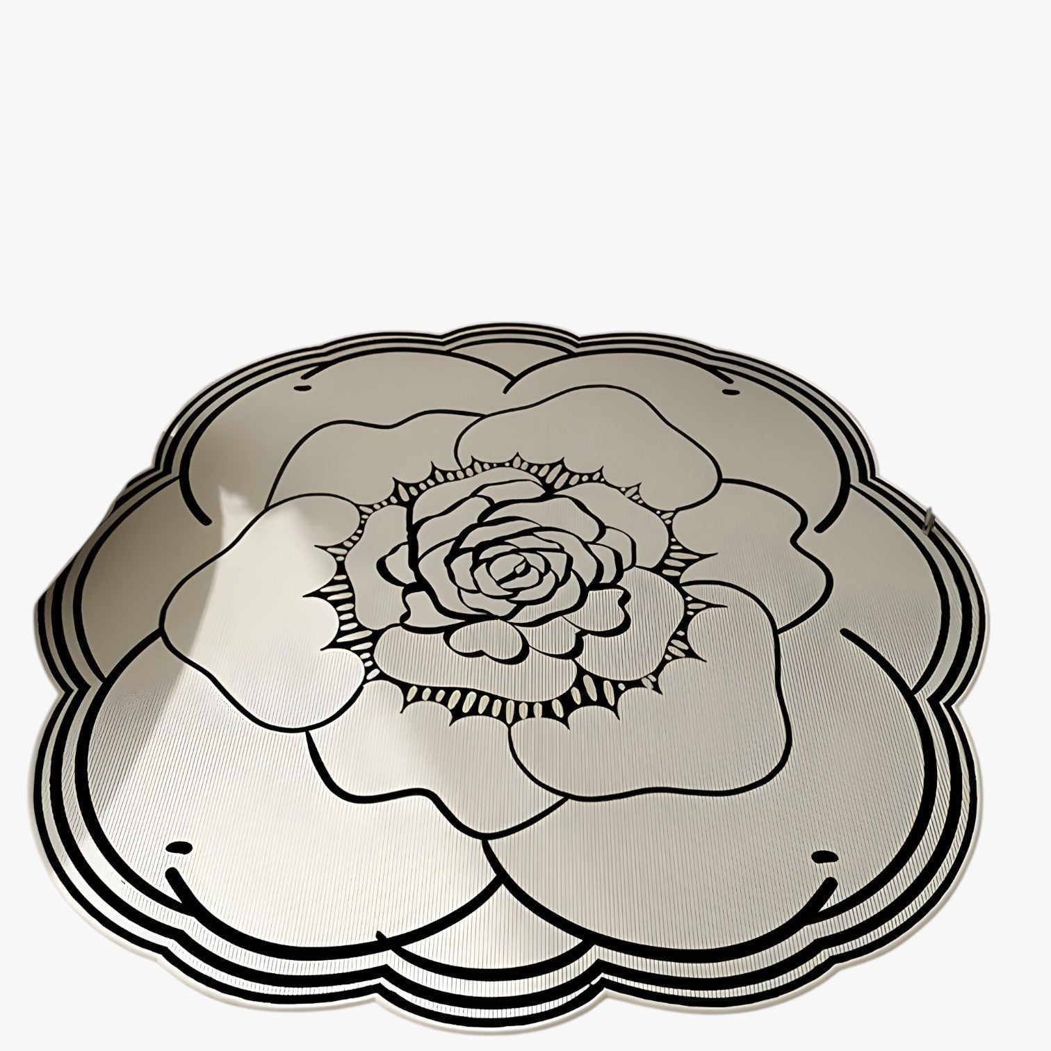 Frostine | Blomsterkrystal Gulvtæppe – Blødt, Stilfuldt & Antiskrid - Hvid - house & garden - {{ product_tags }