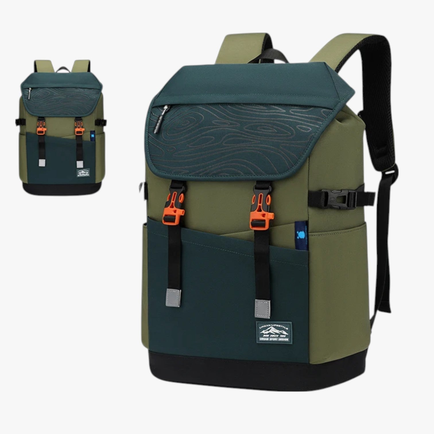 Maxwell | Udendørs Rygsæk 40L Kompakt, rummelig, klar til eventyr - grøn 15 tommer - Maxwell | Udendørs Rygsæk 40L Kompakt, rummelig, klar til eventyr - €25 - {{ product_tags }