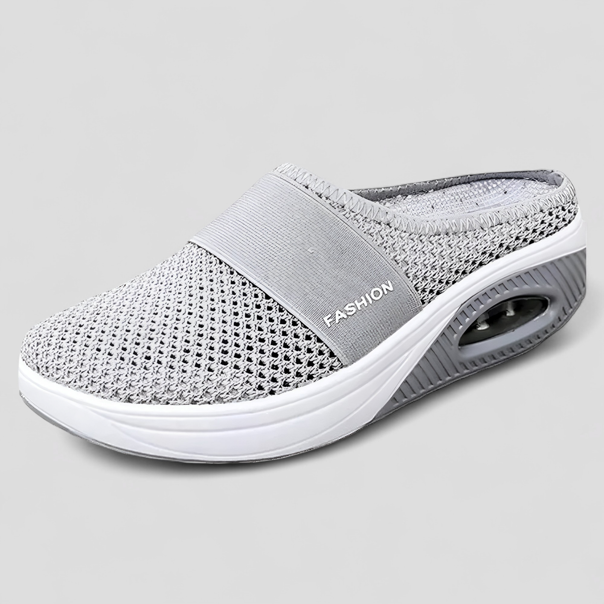 AeroFlex | Mesh Slip-On Platform Paryk med luftpolstersål - Lysegrå - AeroFlex | Mesh Slip-On Platform Paryk med luftpolstersål - €25 - {{ product_tags }