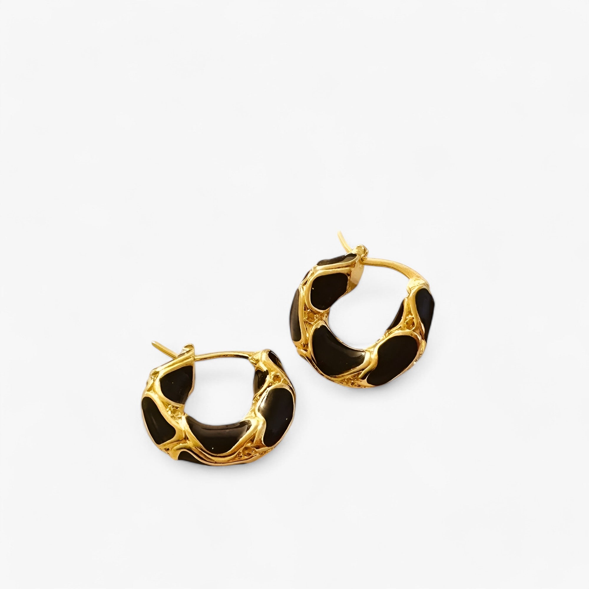 Micah| Vintage emalje øreringe Hoops – Trendy luksus - - women's fashion - {{ product_tags }