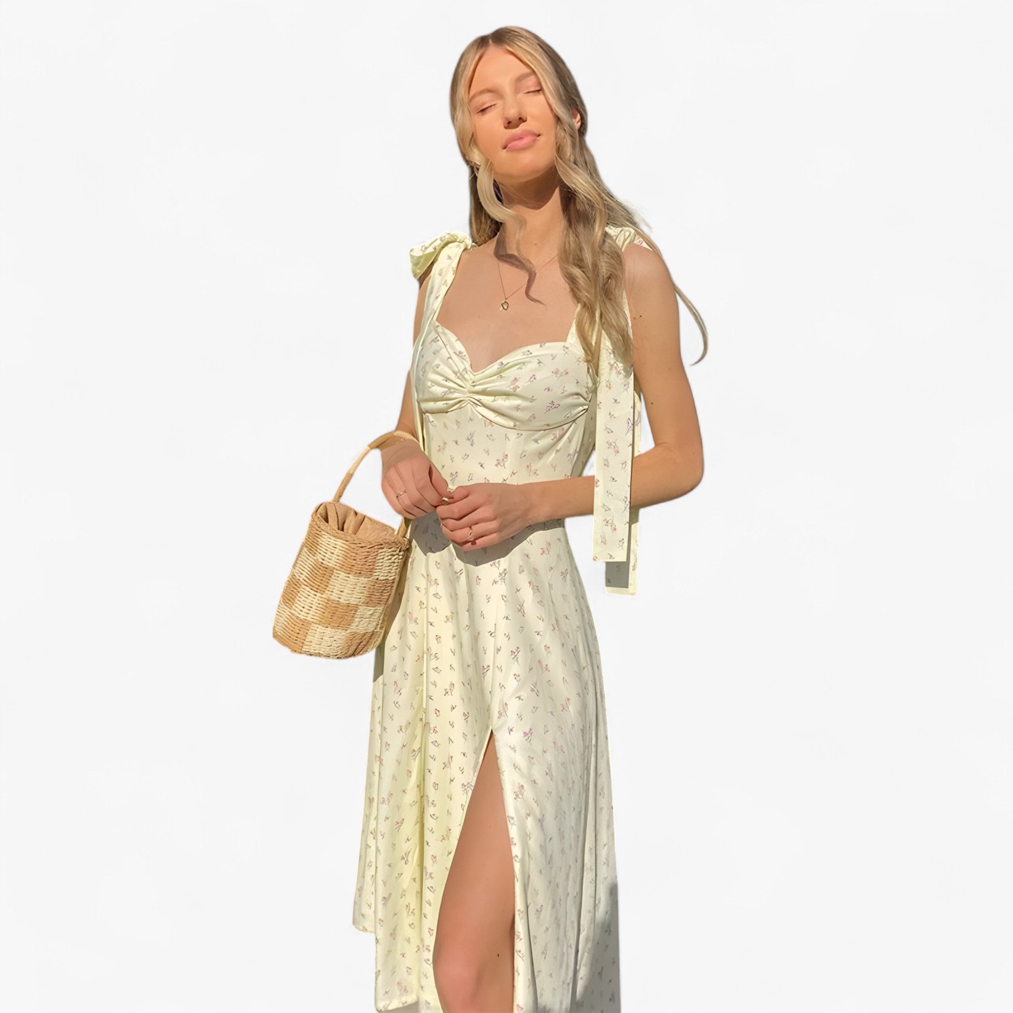Evie - Elegante kjole med blomstertryk - - women's fashion - {{ product_tags }