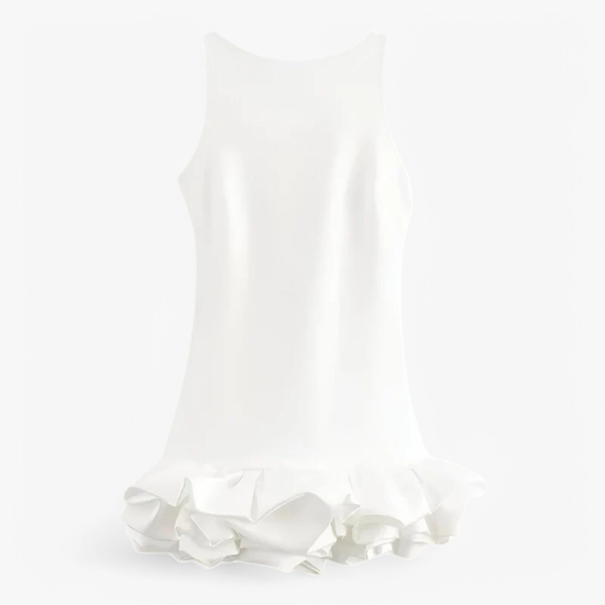 Juliette | Volangkjole - Moderne og sofistikeret - Hvid - women's fashion - {{ product_tags }