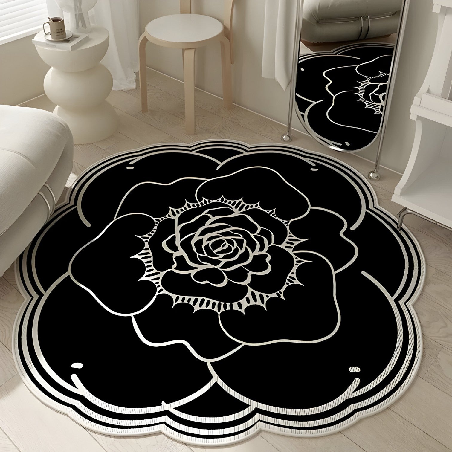 Frostine | Blomsterkrystal Gulvtæppe – Blødt, Stilfuldt & Antiskrid - - house & garden - {{ product_tags }