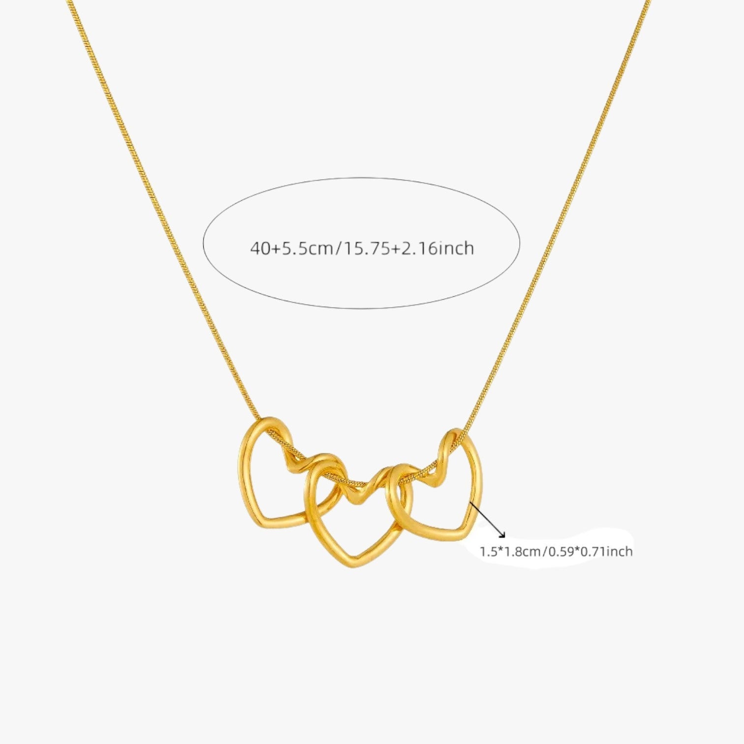 Maxine | Minimalistisk guld hjerte halskæde - - women's fashion - {{ product_tags }