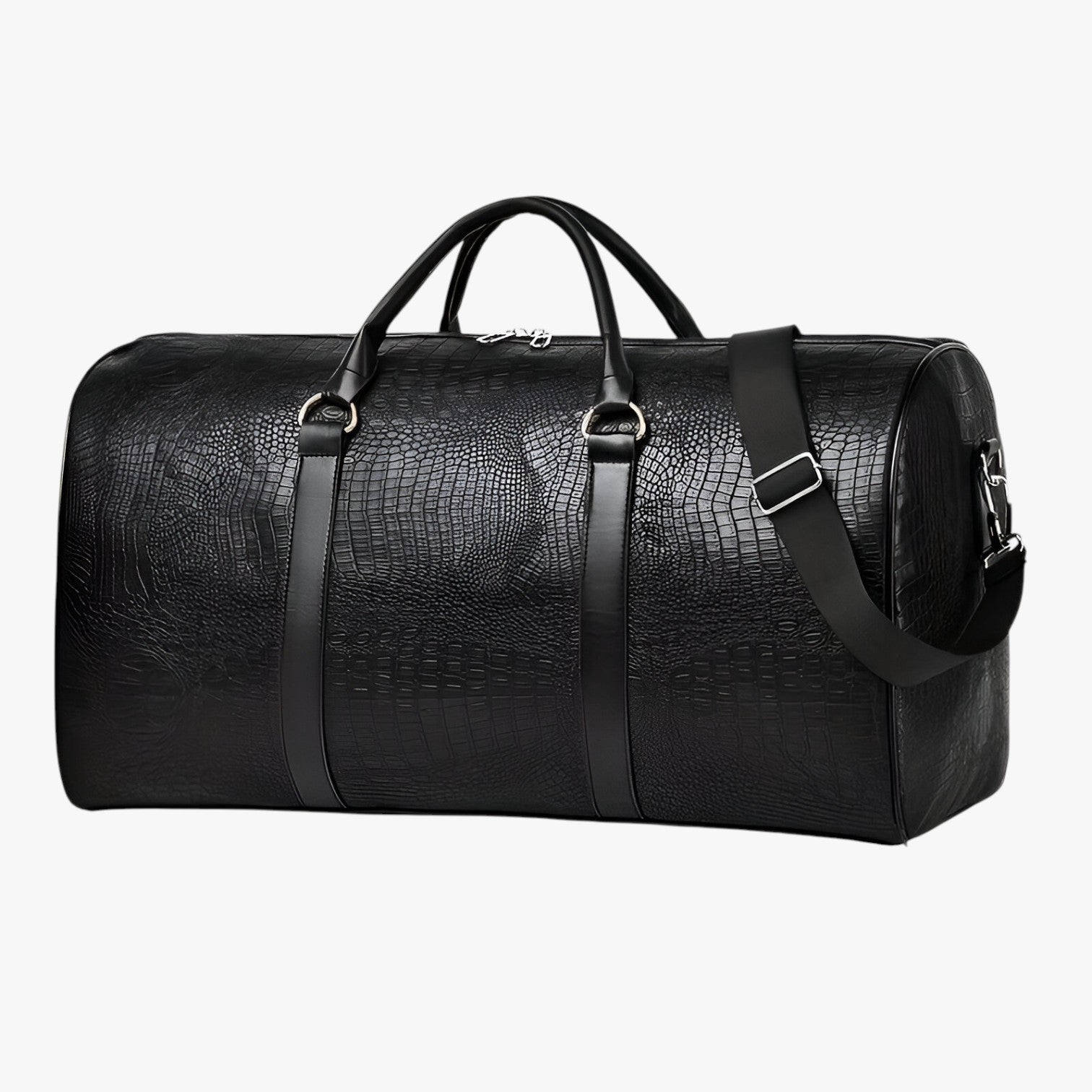 Archie | Robust og rummelig læder rejsetaske - Nero - bags - {{ product_tags }