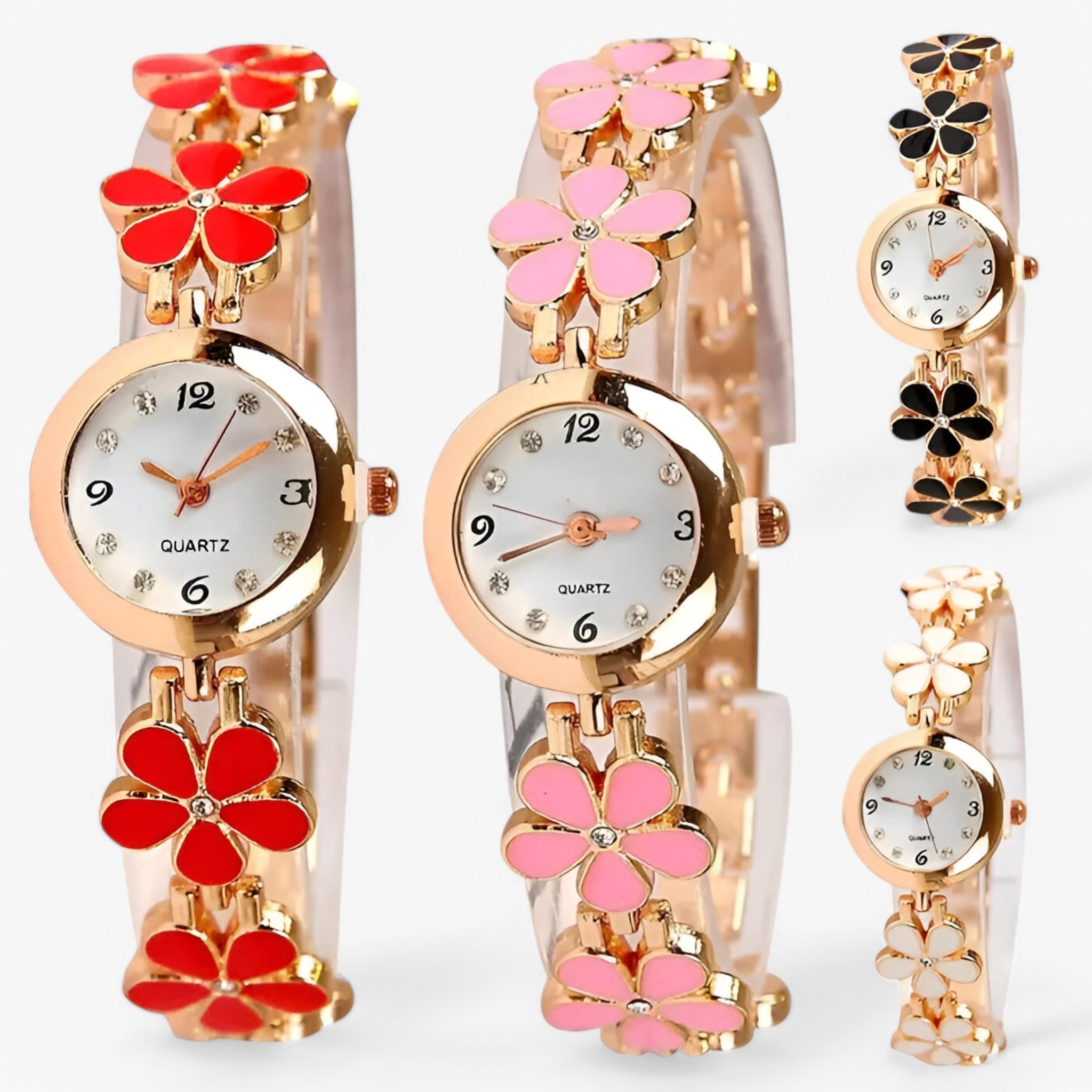 Juliette | Blomster og småkager analogt kvarts armbåndsur til kvinder - - watches - {{ product_tags }