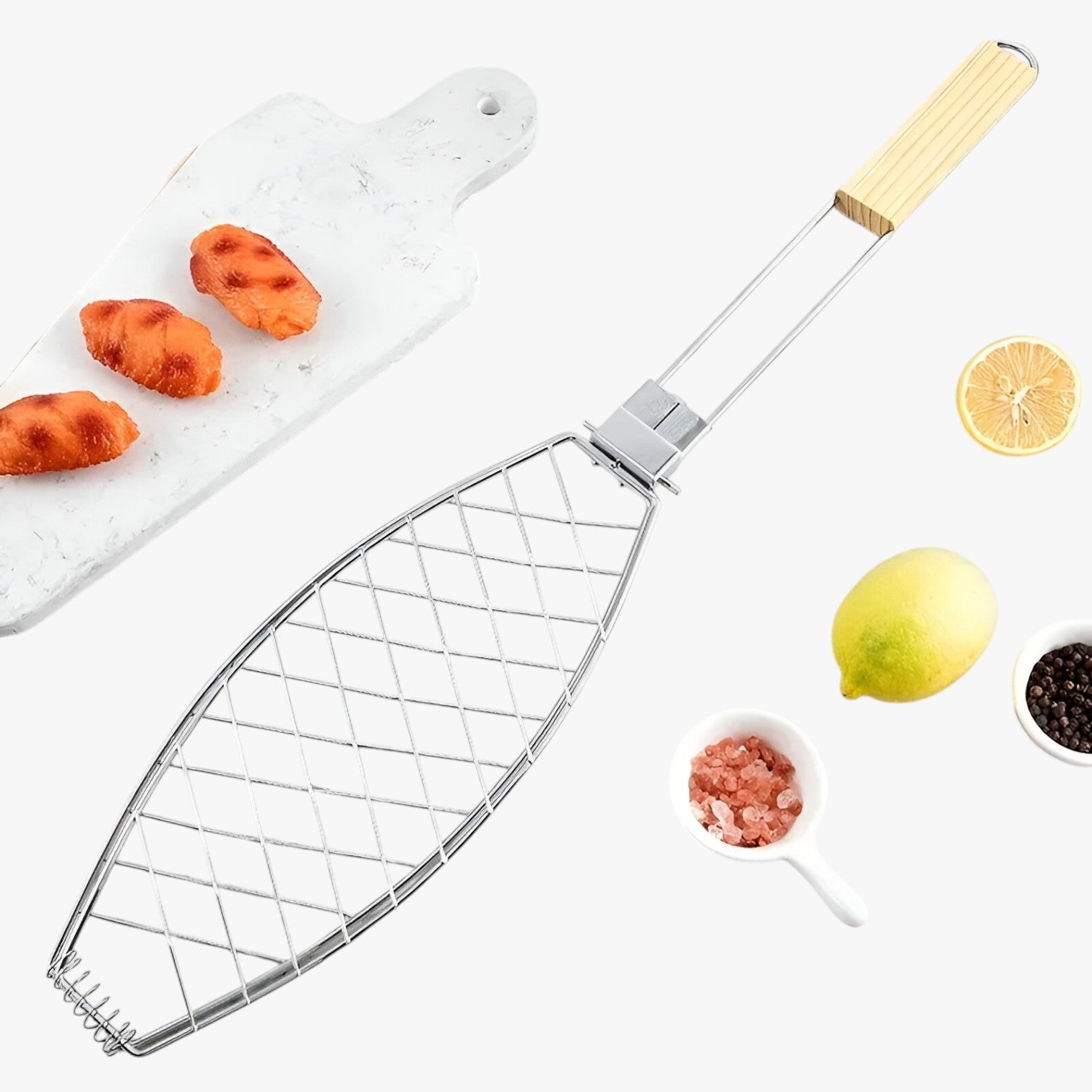 Roko | GrillMaster Bærbar BBQ Kurv – Perfekt til Fisk & Grøntsager - - house & garden - {{ product_tags }