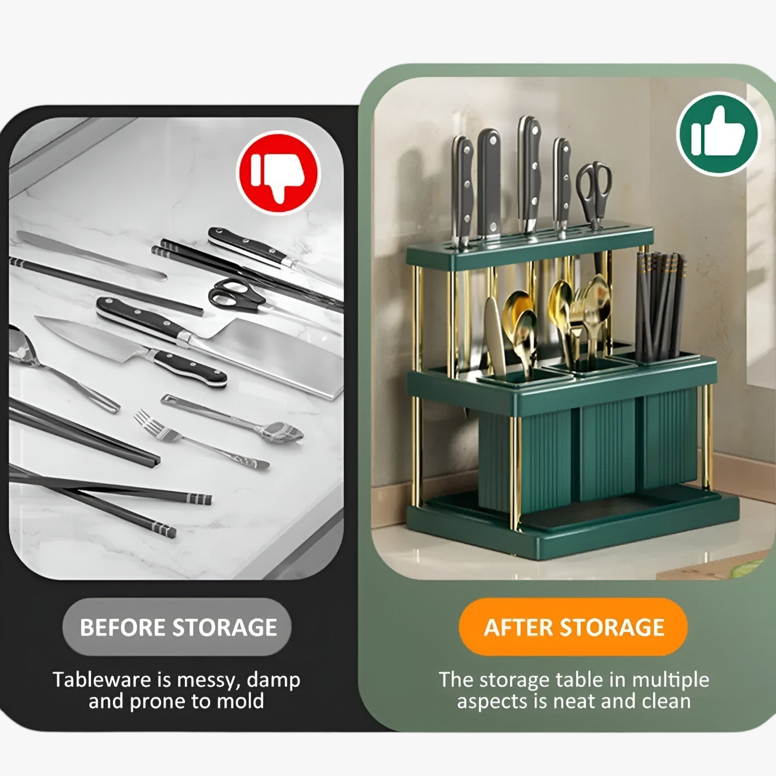 Emmelyn | Pladsbesparende køkkenorganisator – Hold dit køkkenbord pænt - - house & garden - {{ product_tags }